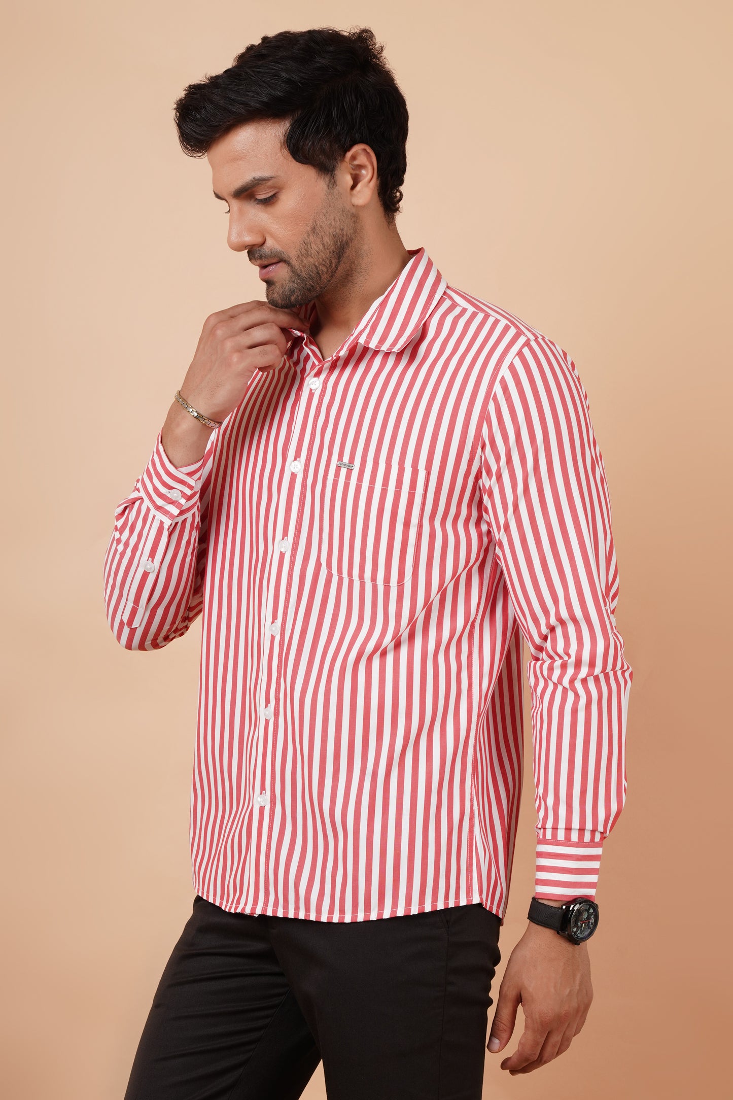 Men Regular Fit Checkered Formal Shirt