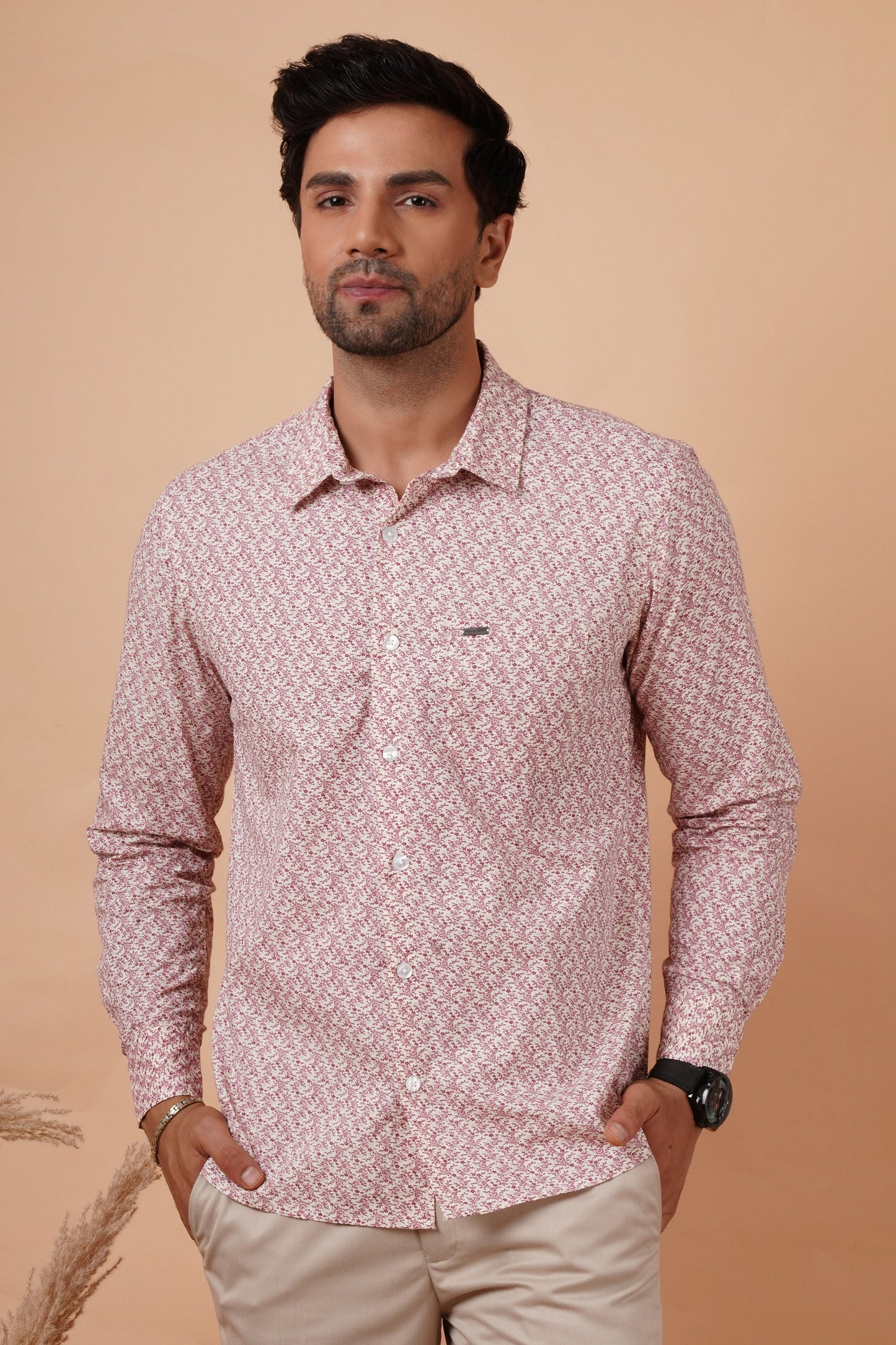 Men Regular Fit Printed Formal Shirt