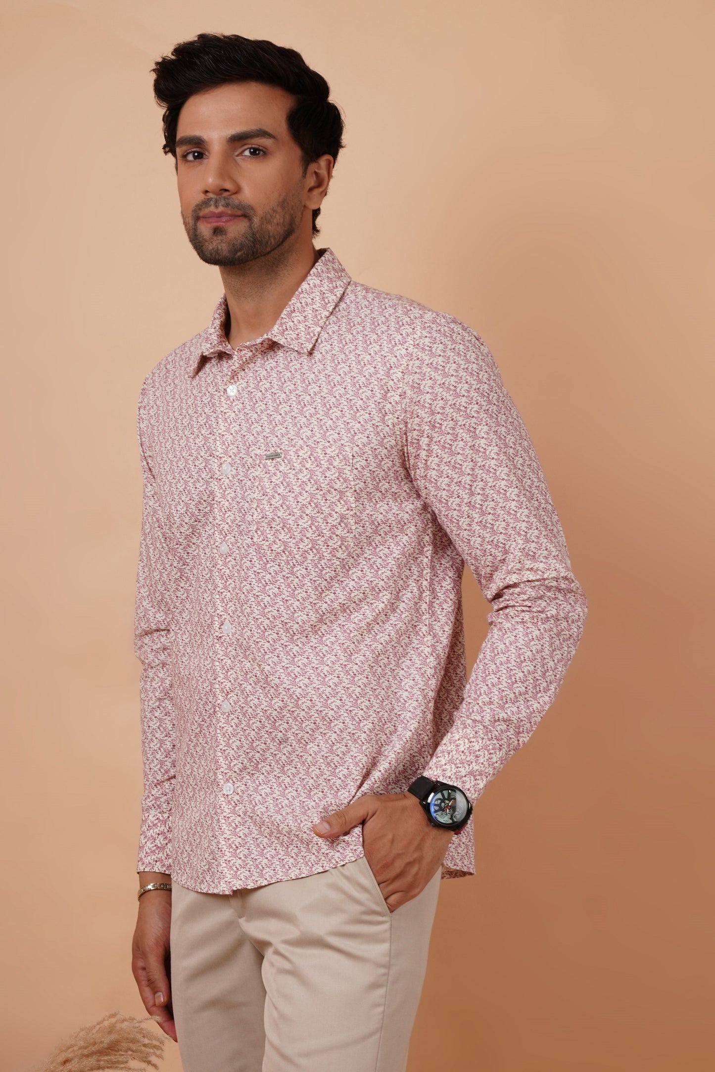Men Regular Fit Printed Formal Shirt