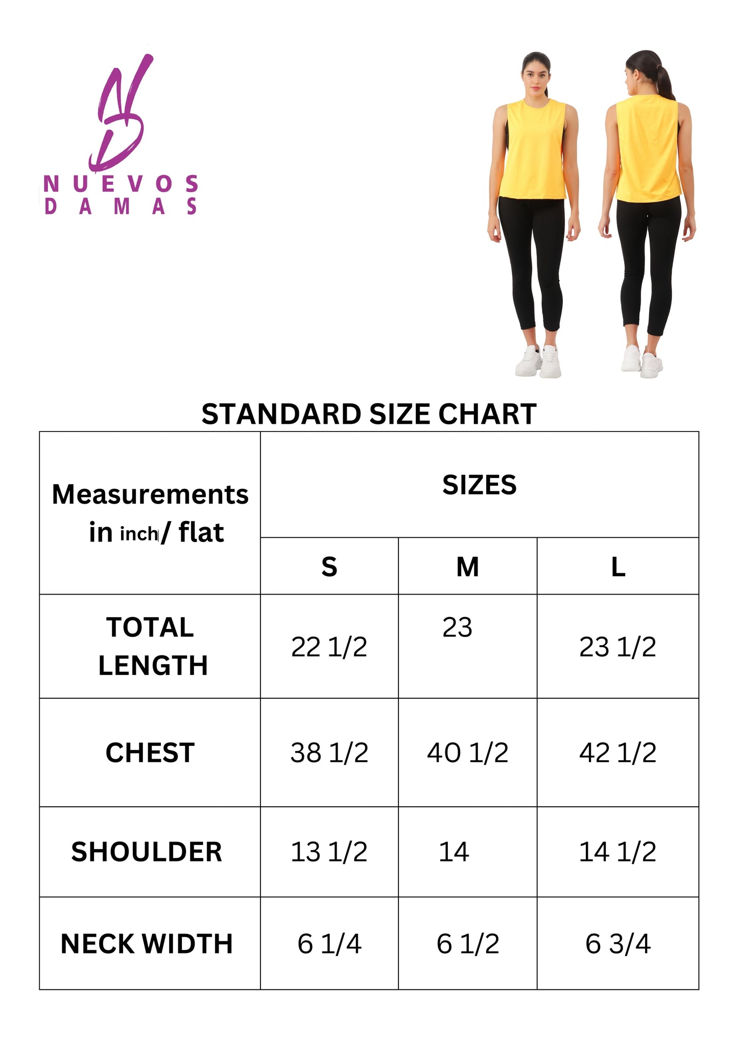 Women Solid Sleeveless Yellow Tank Top