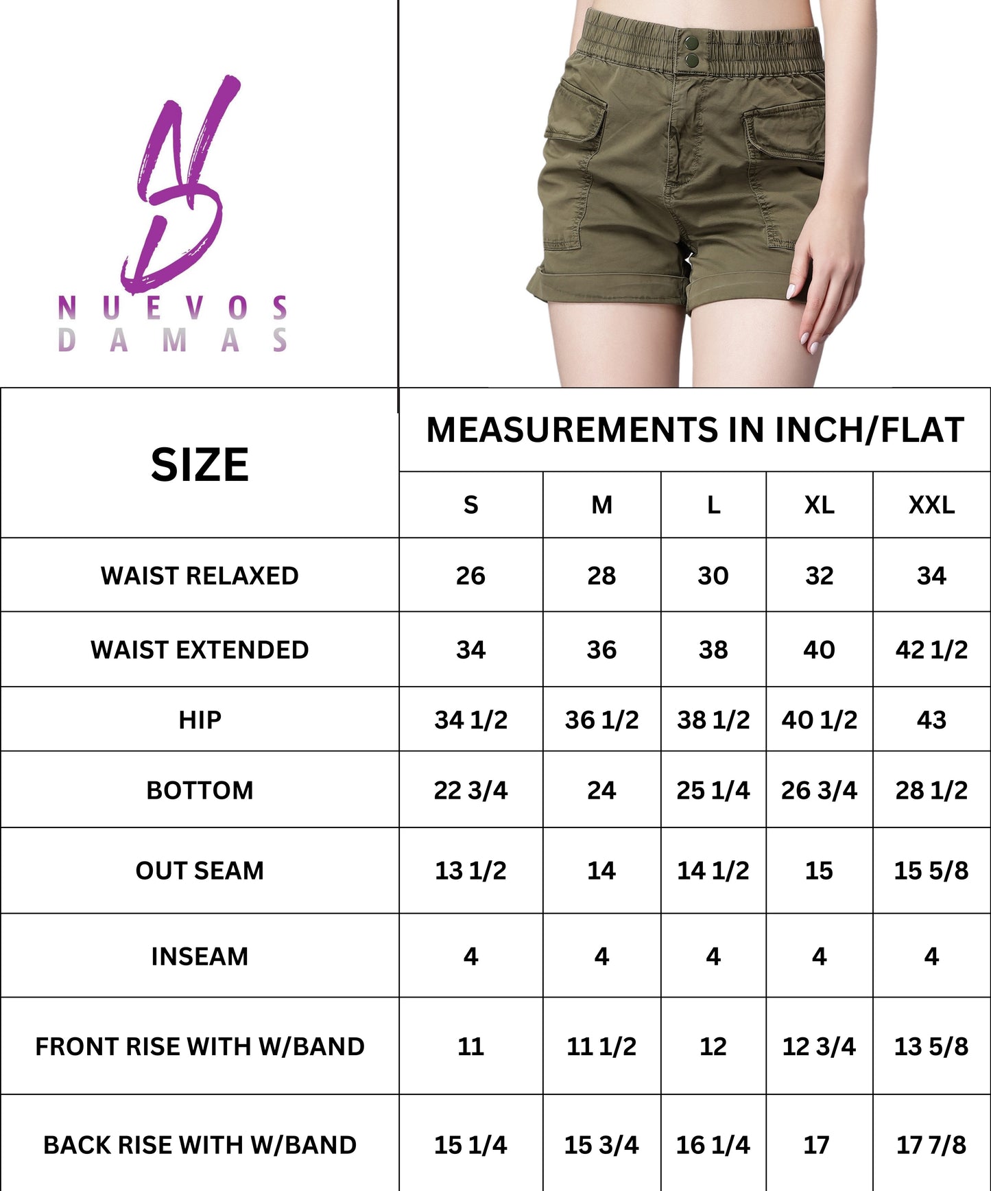 NUEVOSDAMAS Women Pure Cotton Cargo Shorts - Rust Brown