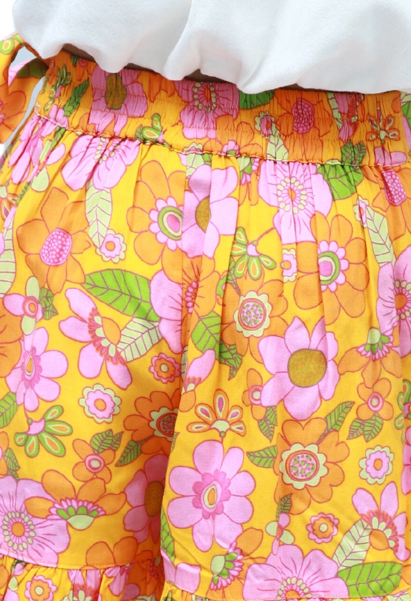 NUEVOSKIDDOS Kids' Multicolour Floral Printed Rayon Wrap Shorts for Playful Adventures
