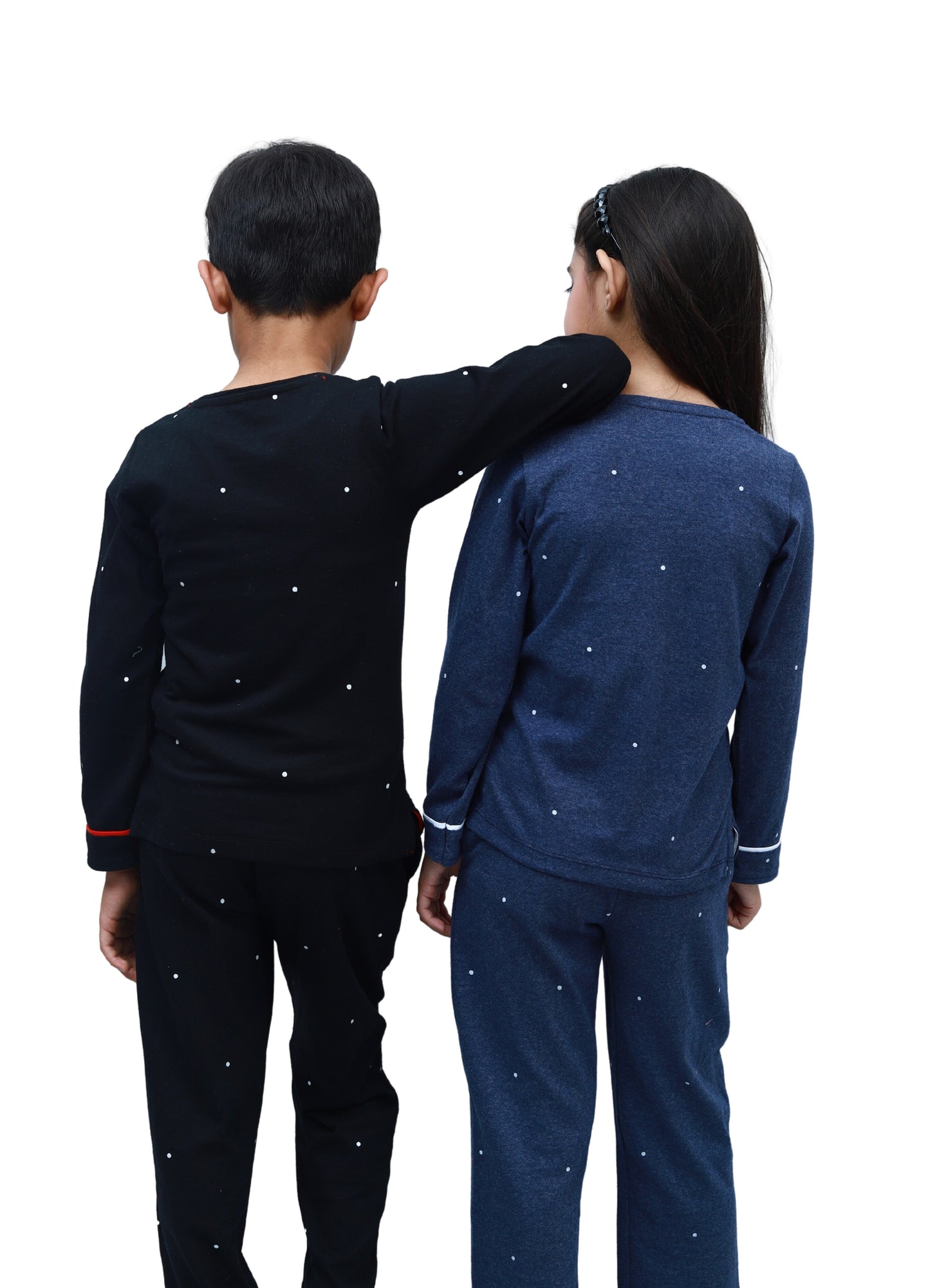 NUEVOSKIDDOS Kids Printed Blue&Black Cotton Jersey Commbo Night Suit