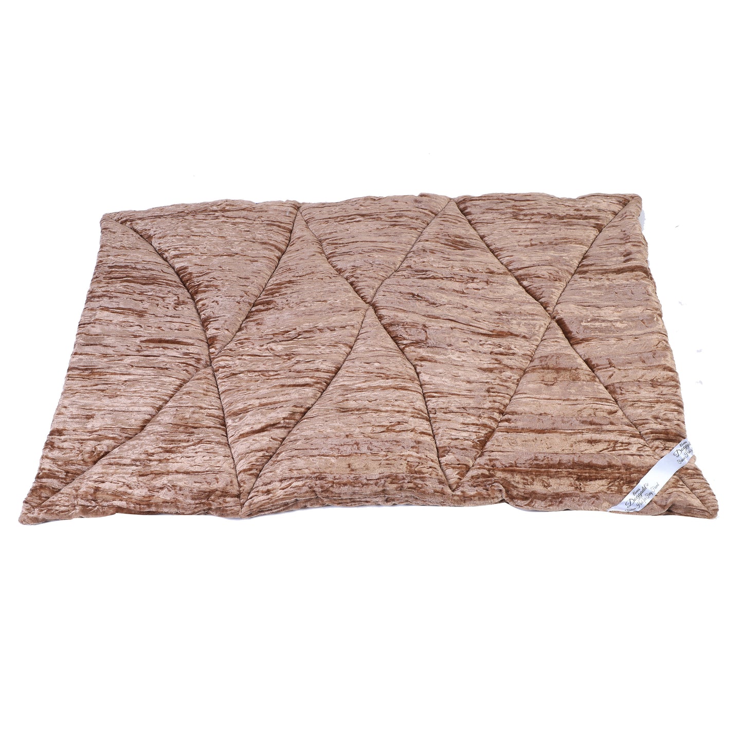 NUEVOS DOGGADIL Velvet Flat Pet Bed | Washable Padded Pet Bed| Light Weighted Dog Bolster Mat Beige