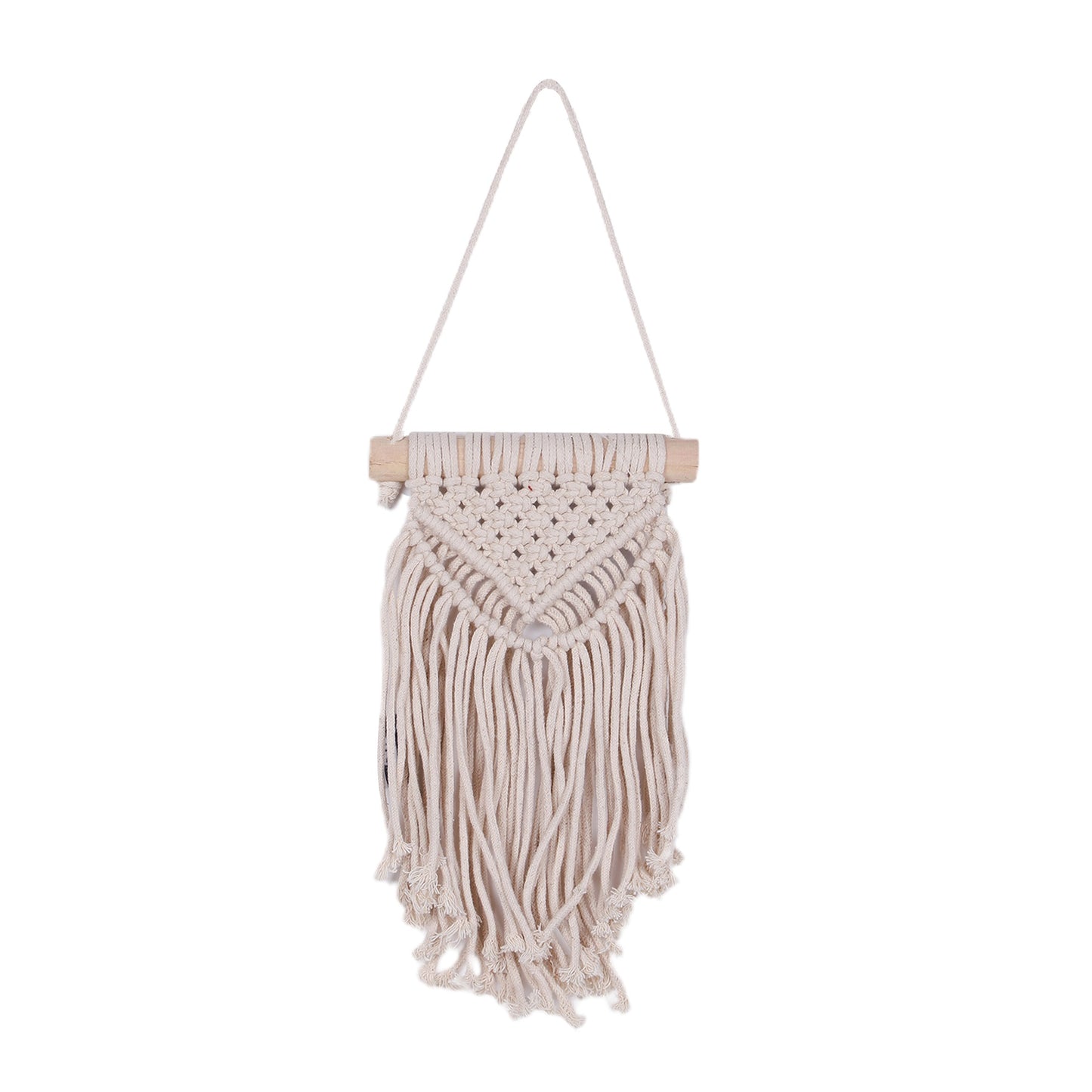 NUEVOSGHAR Wall Decor Solid Macrame | Home Decorative Wall Hanging | Handmade Wall Decor Macrame For Home, Bedroom, Livingroom, Hall, Office | Boho Handcrafted Macrame For Wall Hanging_ Ivory