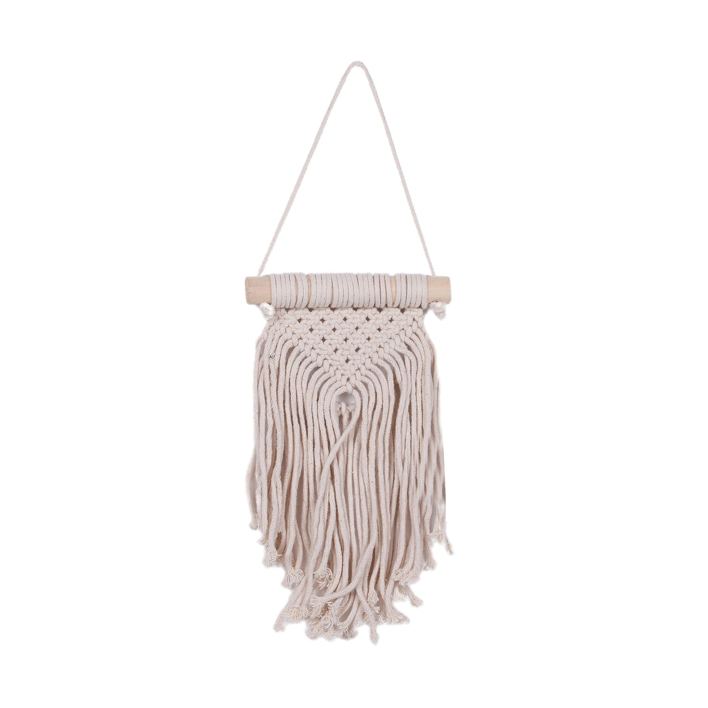 NUEVOSGHAR Wall Decor Solid Macrame | Home Decorative Wall Hanging | Handmade Wall Decor Macrame For Home, Bedroom, Livingroom, Hall, Office | Boho Handcrafted Macrame For Wall Hanging_ Ivory