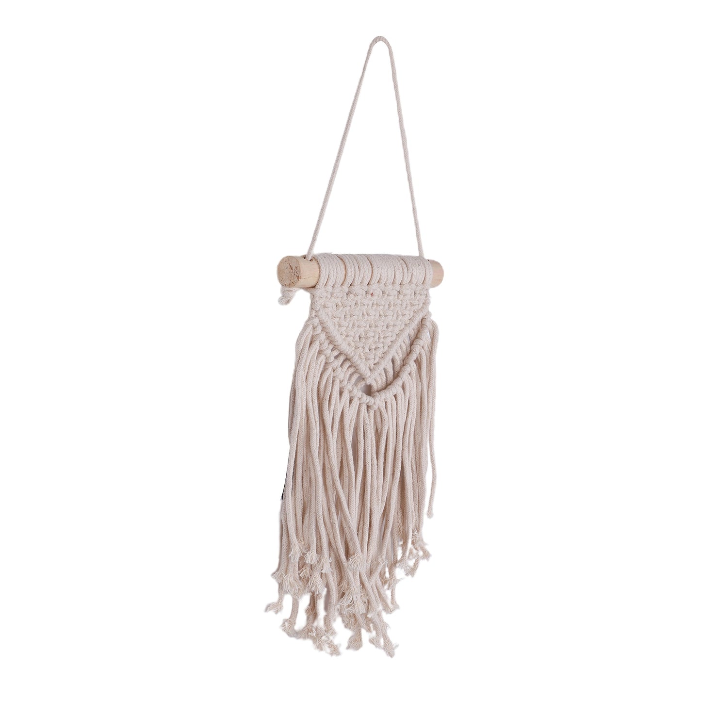 NUEVOSGHAR Wall Decor Solid Macrame | Home Decorative Wall Hanging | Handmade Wall Decor Macrame For Home, Bedroom, Livingroom, Hall, Office | Boho Handcrafted Macrame For Wall Hanging_ Ivory