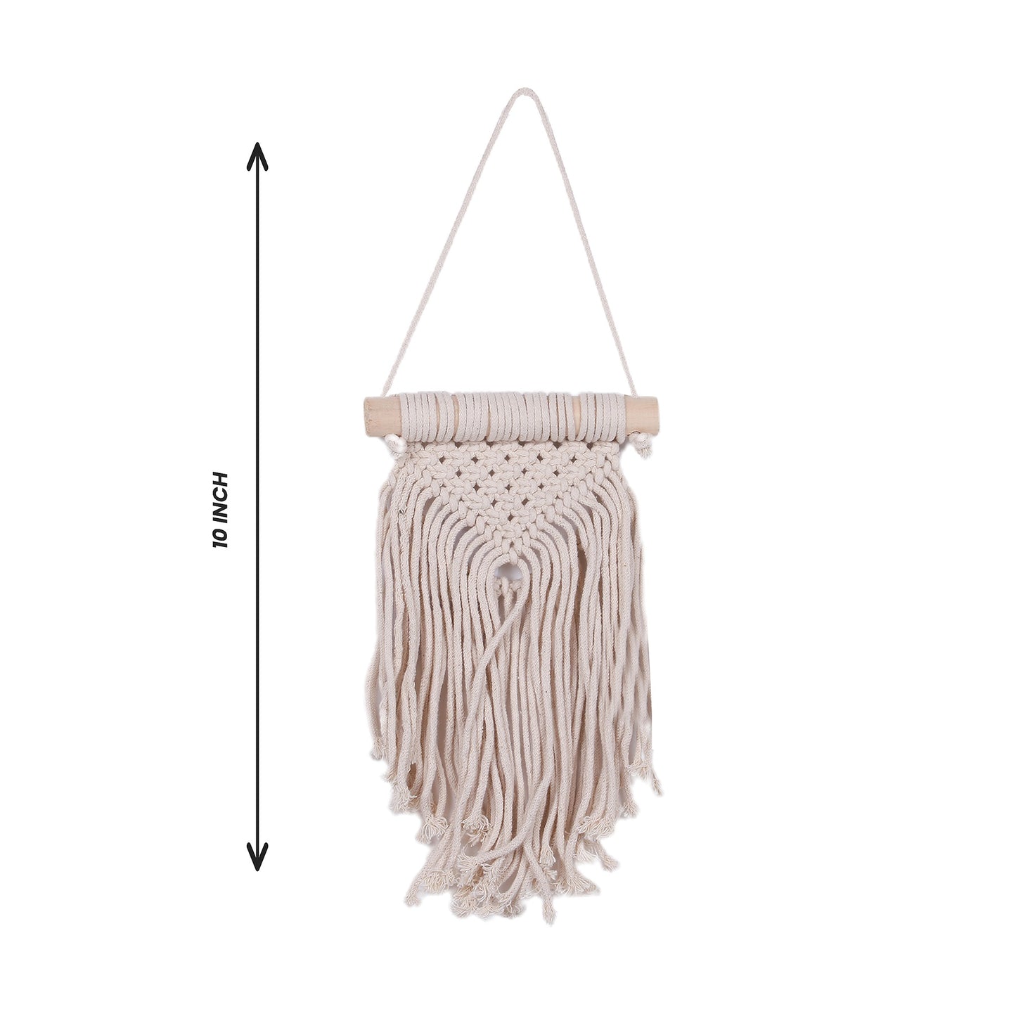 NUEVOSGHAR Wall Decor Solid Macrame | Home Decorative Wall Hanging | Handmade Wall Decor Macrame For Home, Bedroom, Livingroom, Hall, Office | Boho Handcrafted Macrame For Wall Hanging_ Ivory