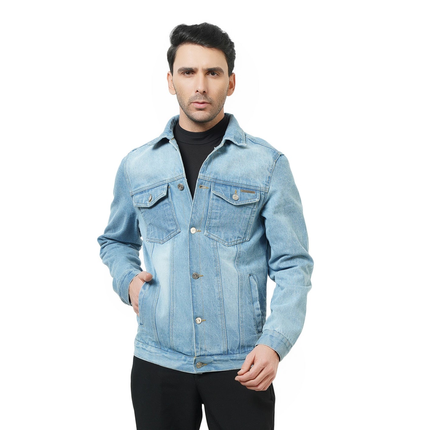 NUEVOSPORTA Denim Jacket for Men | Light Blue