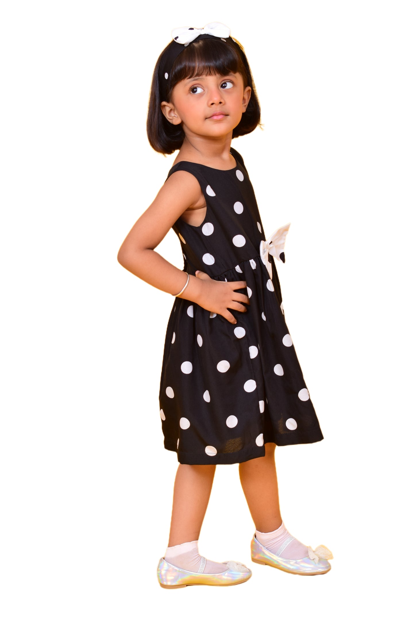 Girls Midi/Knee Length Casual Dress (Black, Sleeveless) freeshipping - NUEVOSDAMAS