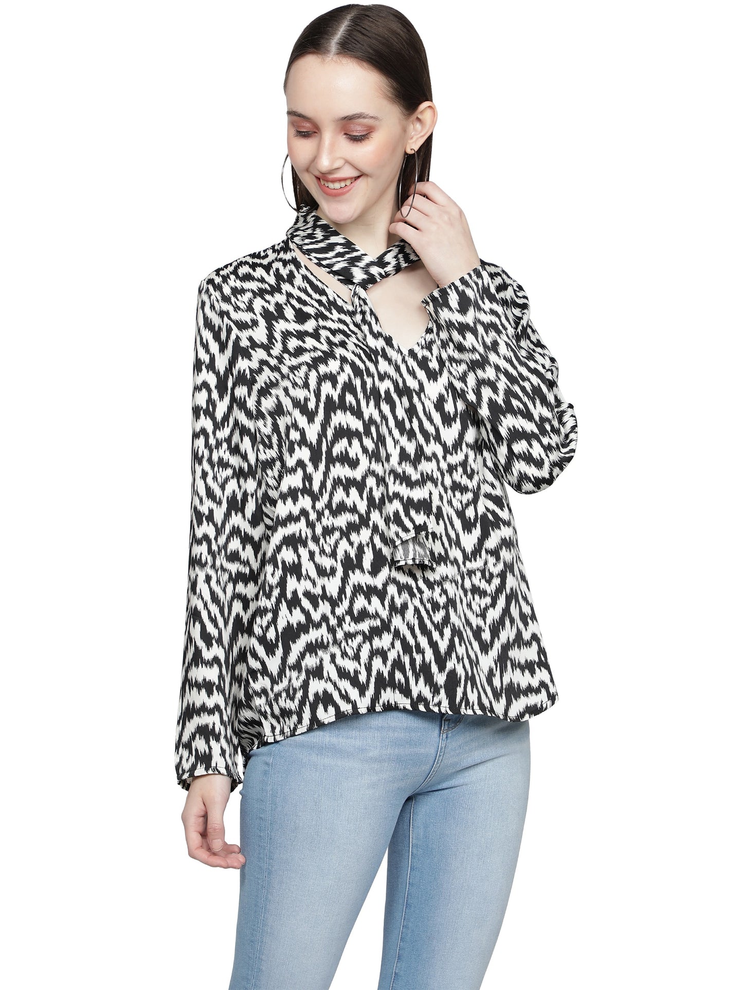NUEVOSDAMAS Women Cotton Printed Multicolor Top