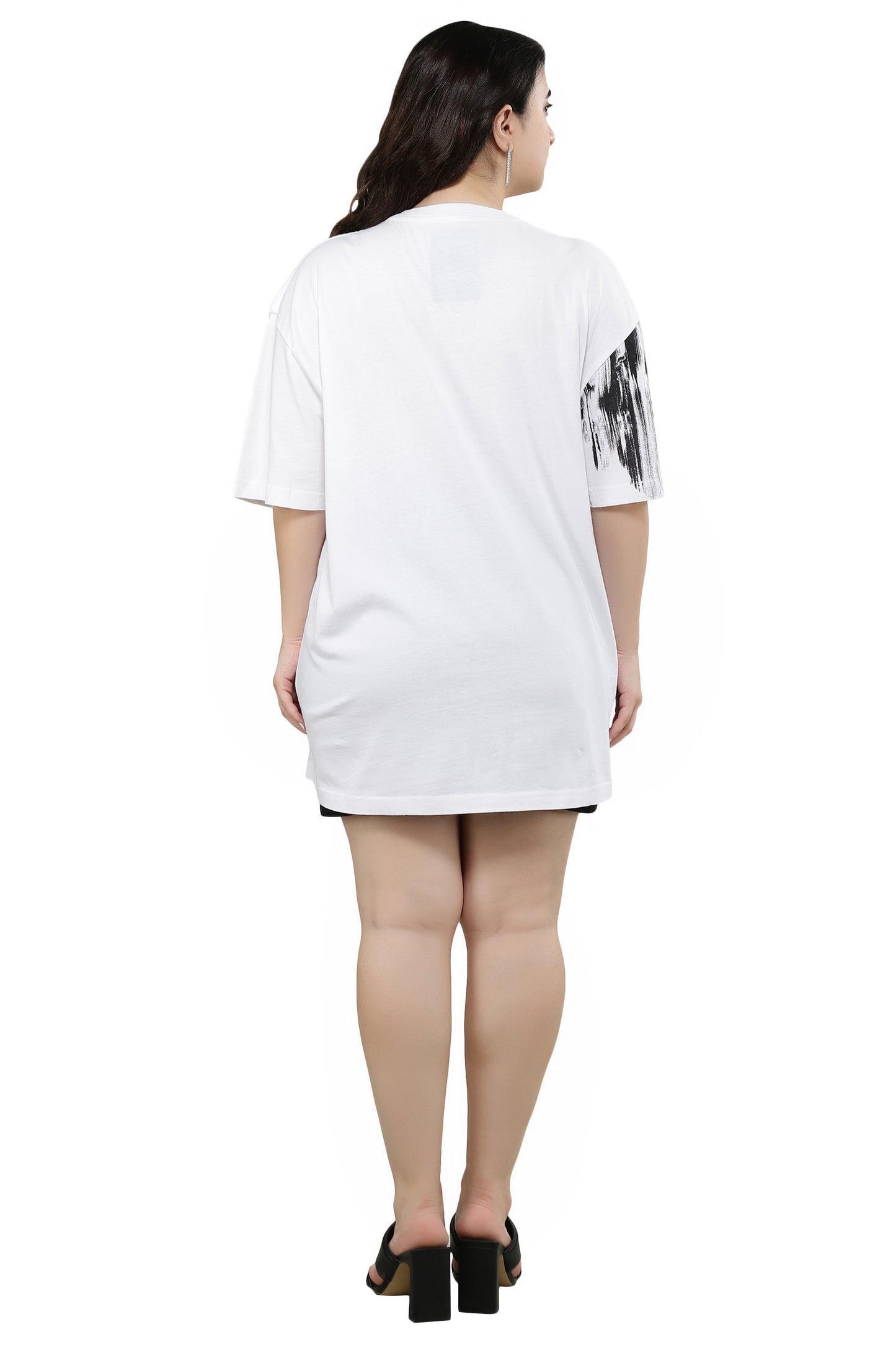 NUEVOSDAMAS Women Cotton Printed Half Sleeve Women's White T-Shirt