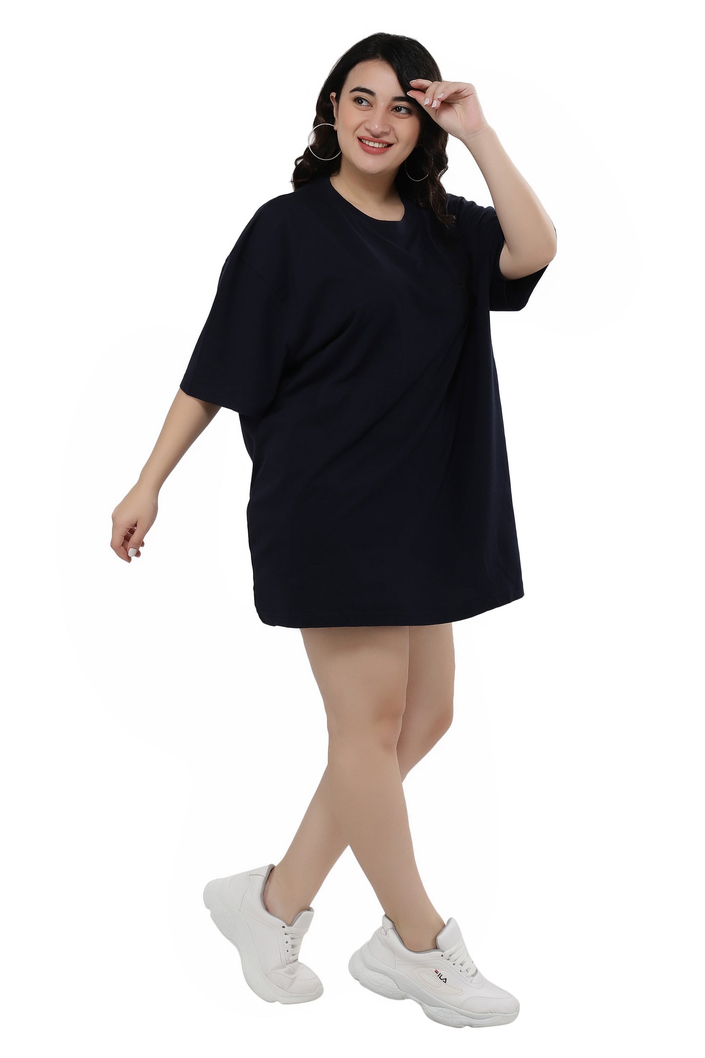 NUEVOSDAMAS Women Cotton Graphic Printed Half Sleeve Women's Black T-Shirt