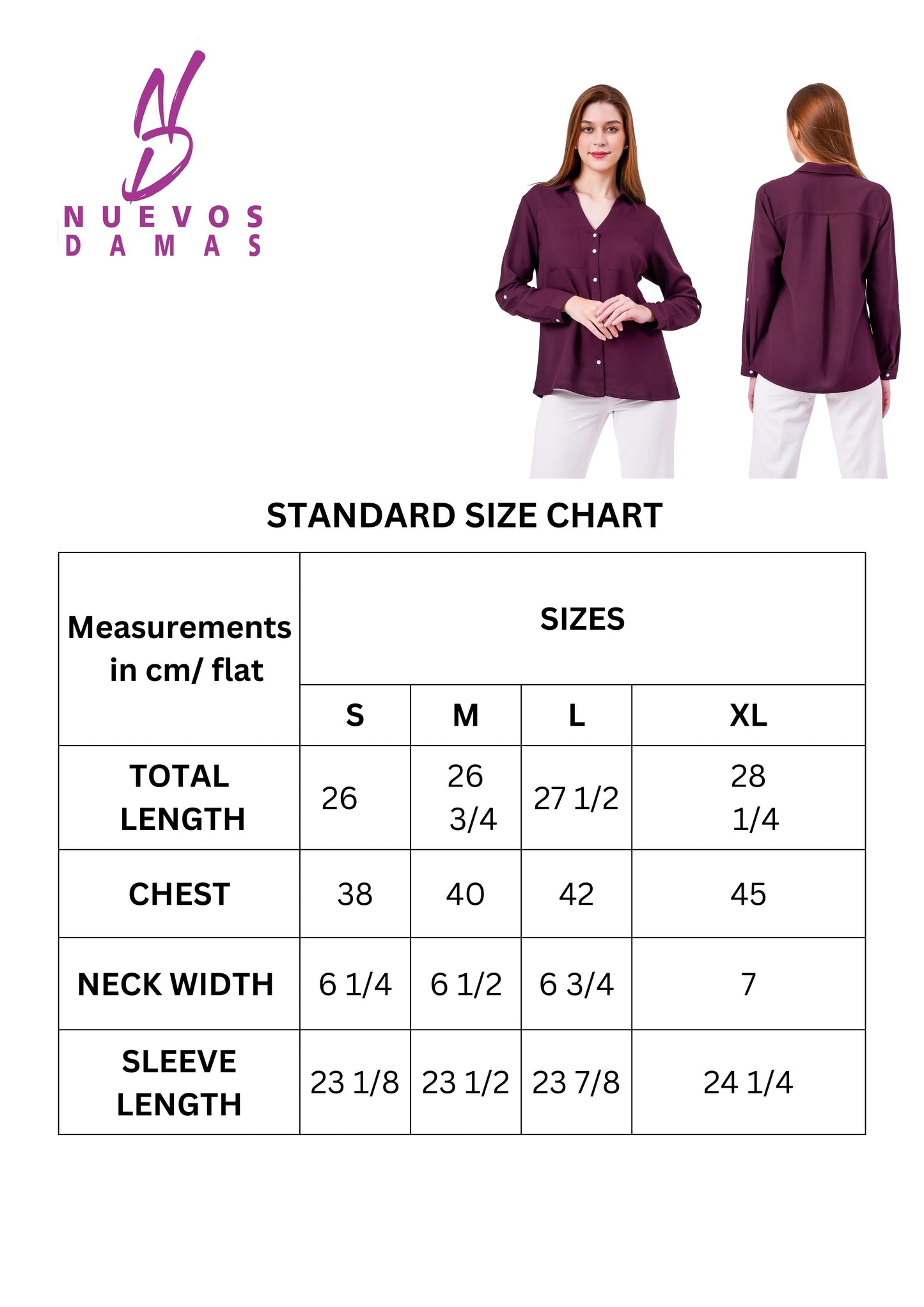 NUEVOSDAMAS Solid Wine Casual/Formal Women Full Sleeve Shirt