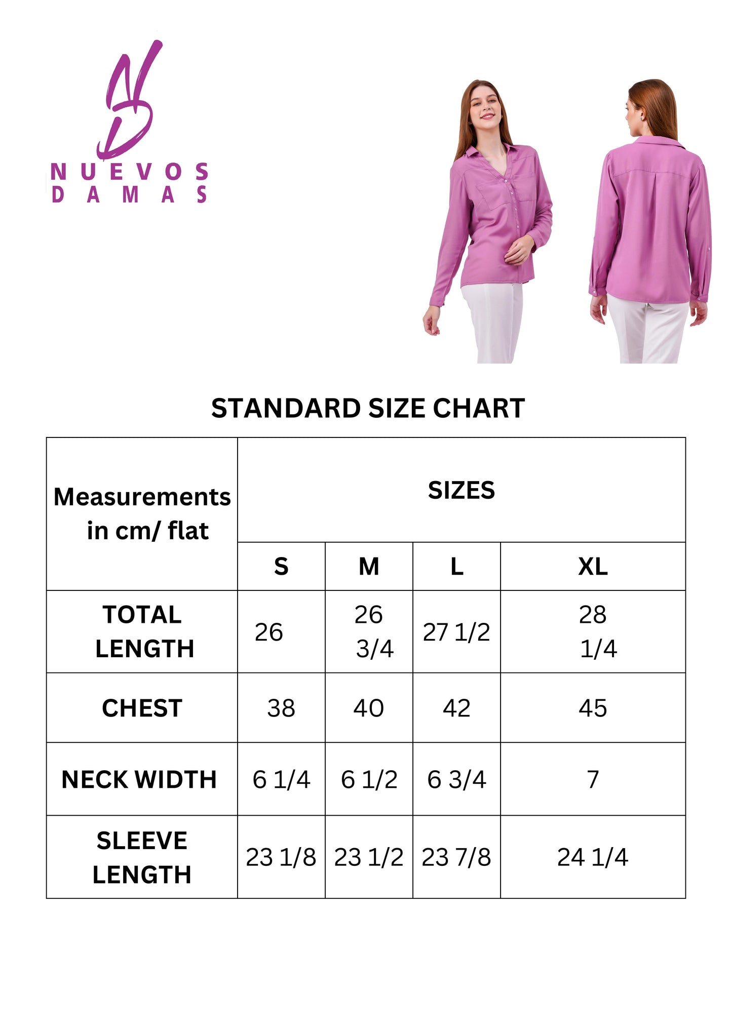 NUEVOSDAMAS Solid Mauve Casual/Formal Women Full Sleeve Shirt