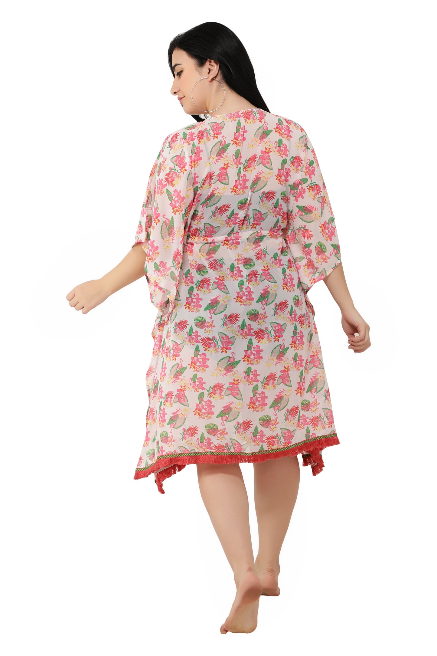 NUEVOSDAMAS Women Georgette Printed Kaftan