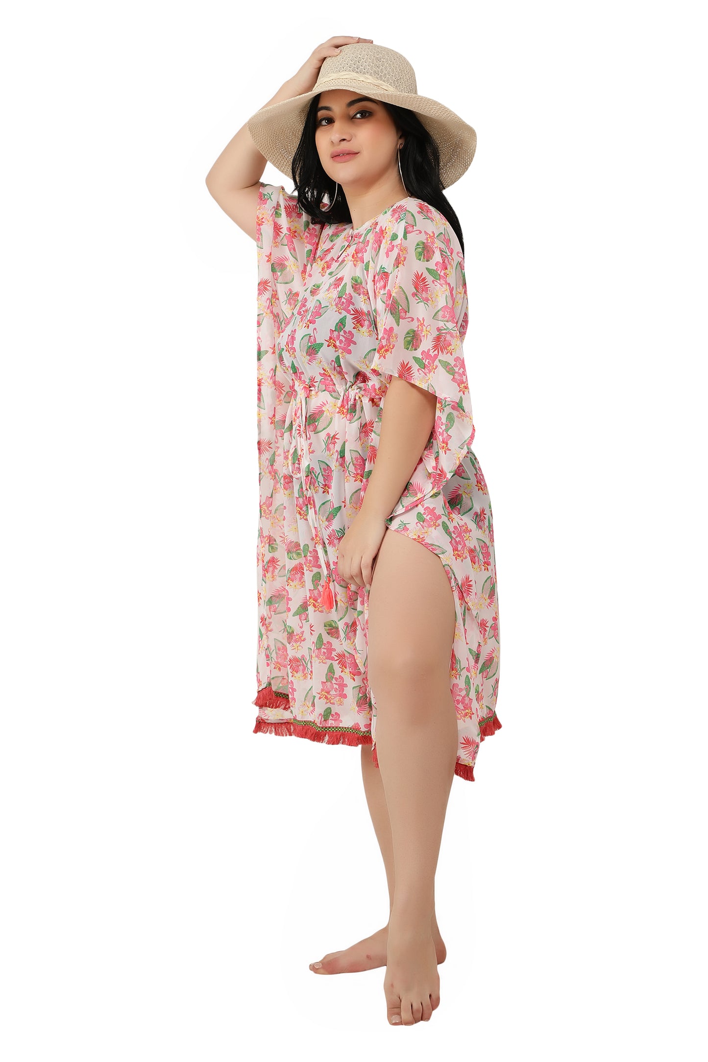 NUEVOSDAMAS Women Georgette Printed Kaftan