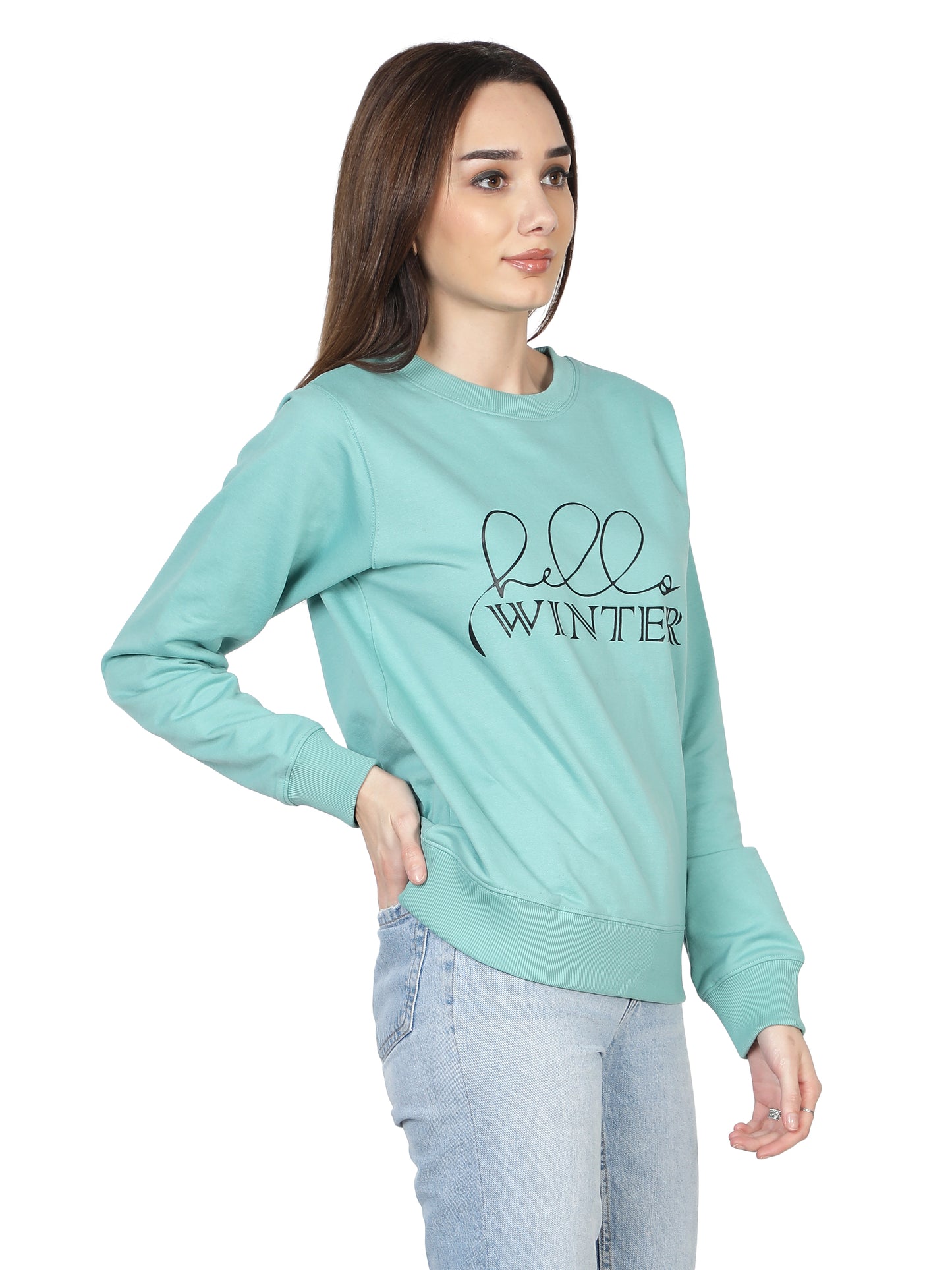 Full Sleeve Printed Women Sweatshirt