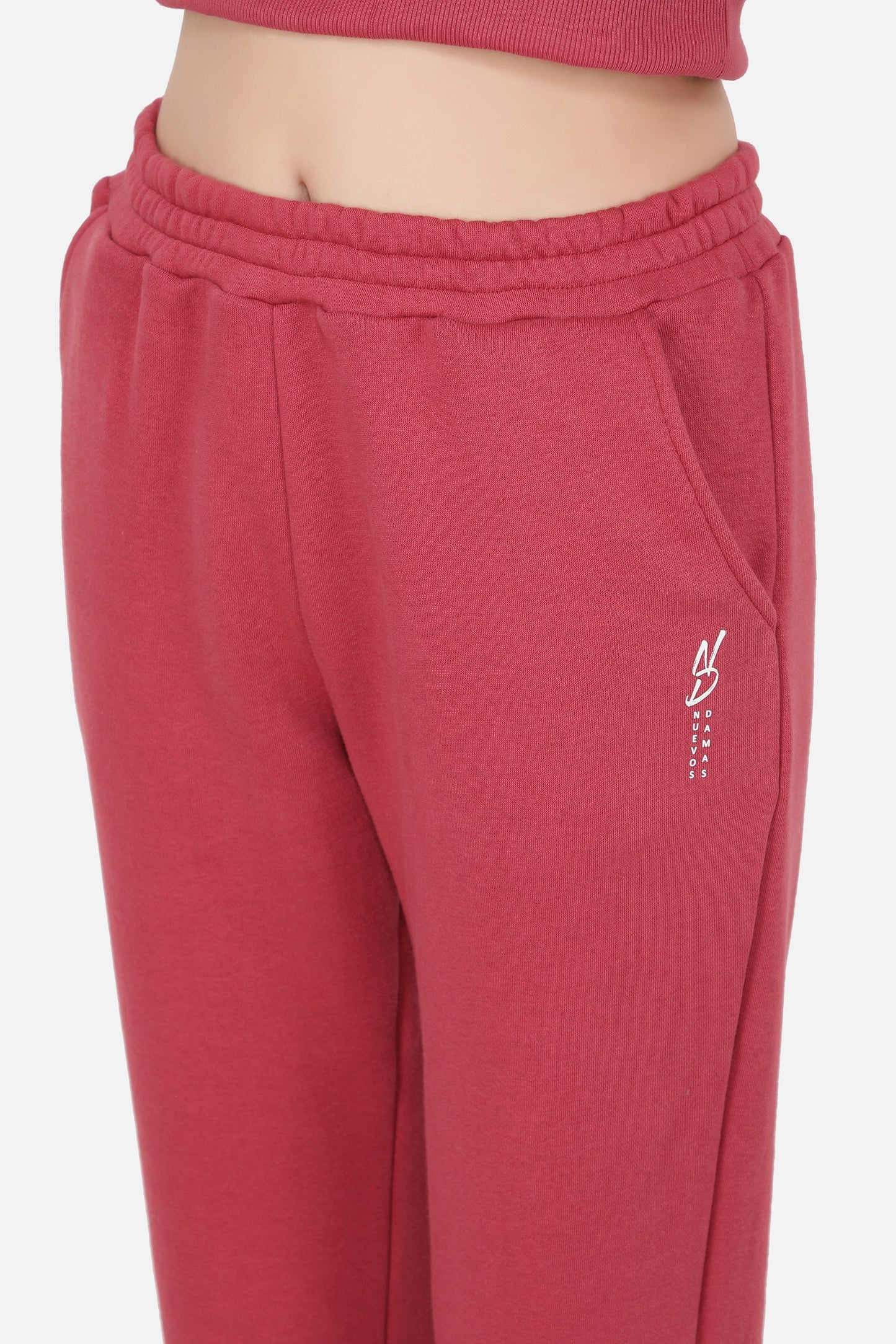NUEVOSDAMAS Women RED Full Sleeves Tracksuit