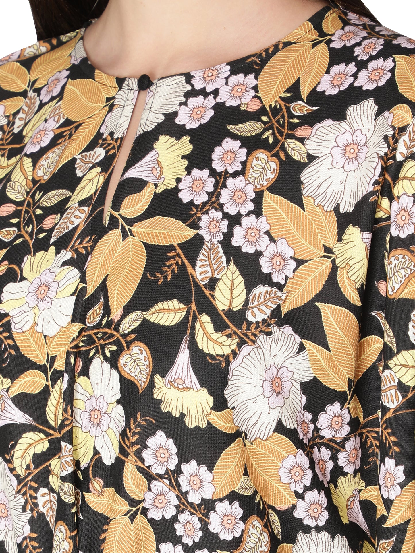 NUEVOSDAMAS Women Rayon Marble Printed Kaftan
