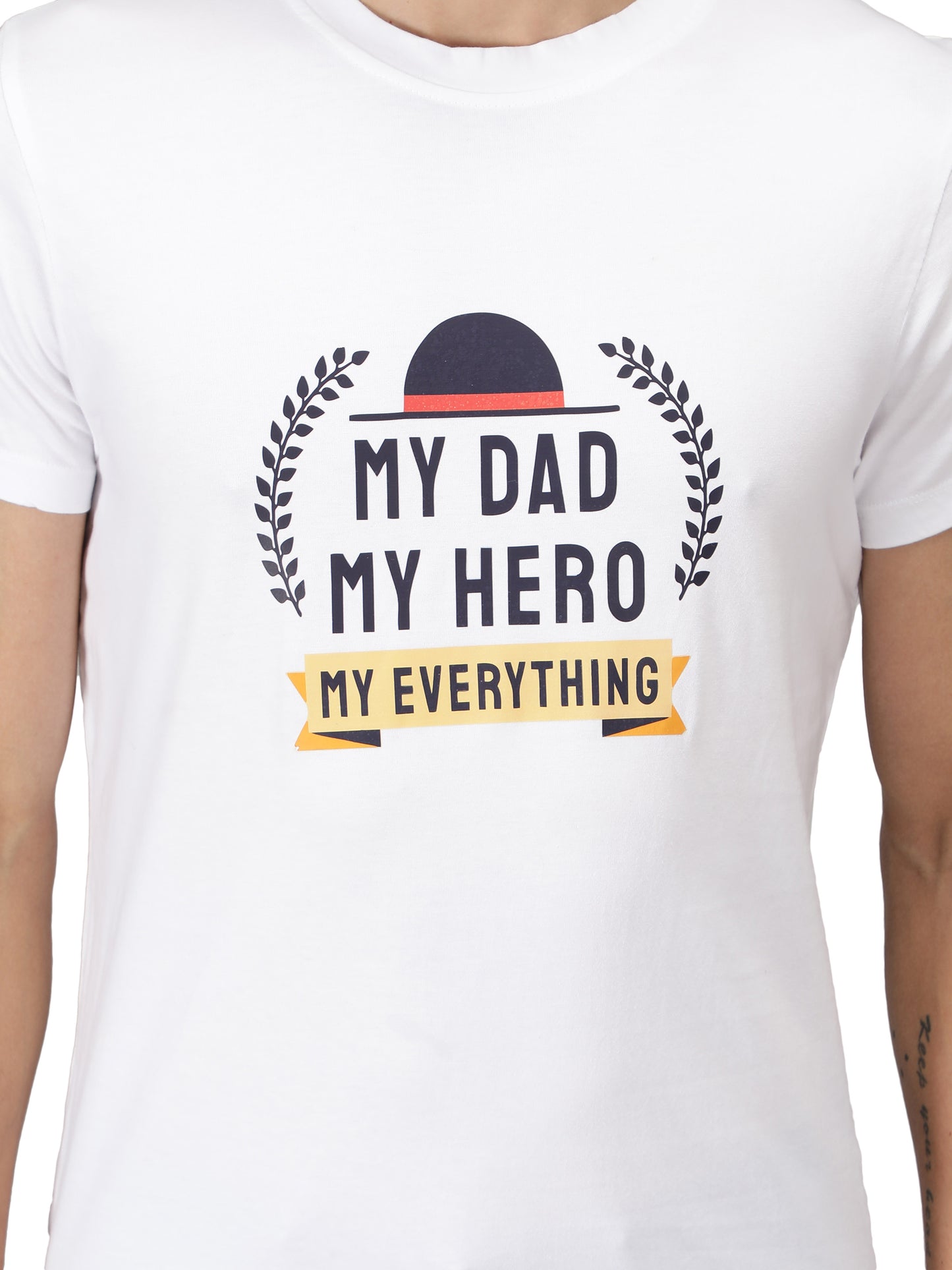 NUEVOSPORTA Men's Cotton Quote Printed White T-Shirt