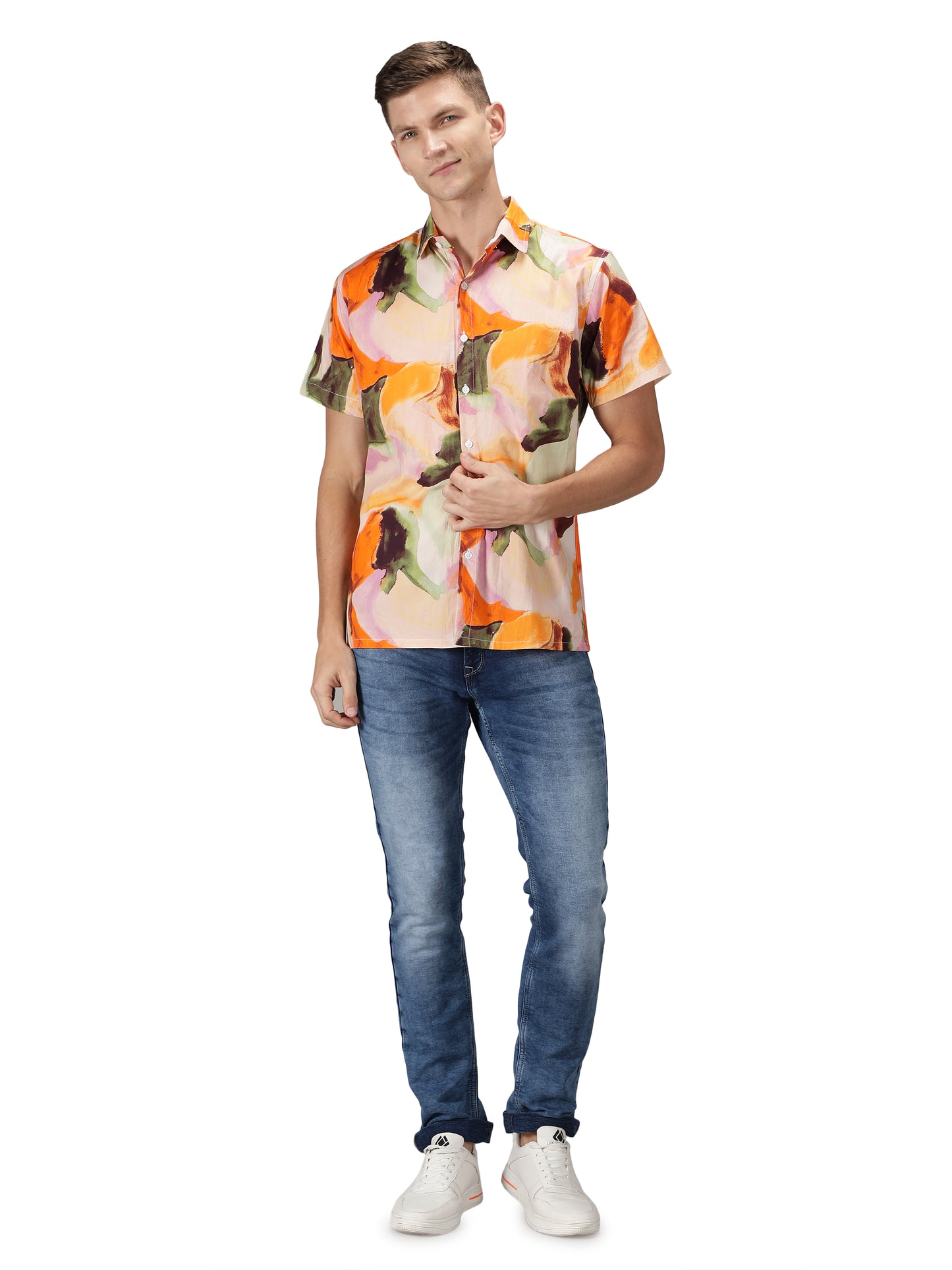 NUEVOSPORTA Men's Rayon Printed Multi Colour Shirt I HD Tropical Print Summer Wear Shirt