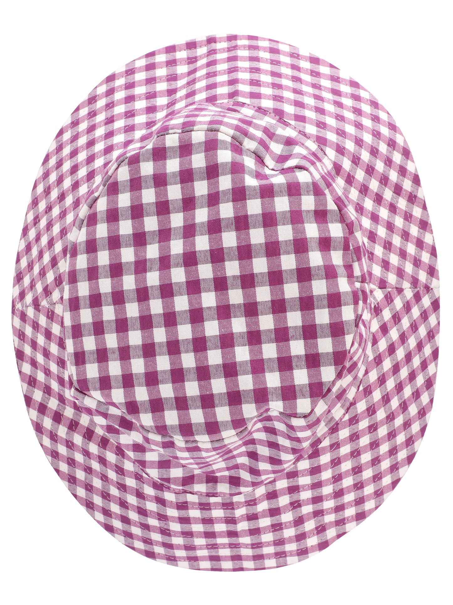 NUEVOSDAMAS Women Cotton Yarn Dyed Check Sun Hat