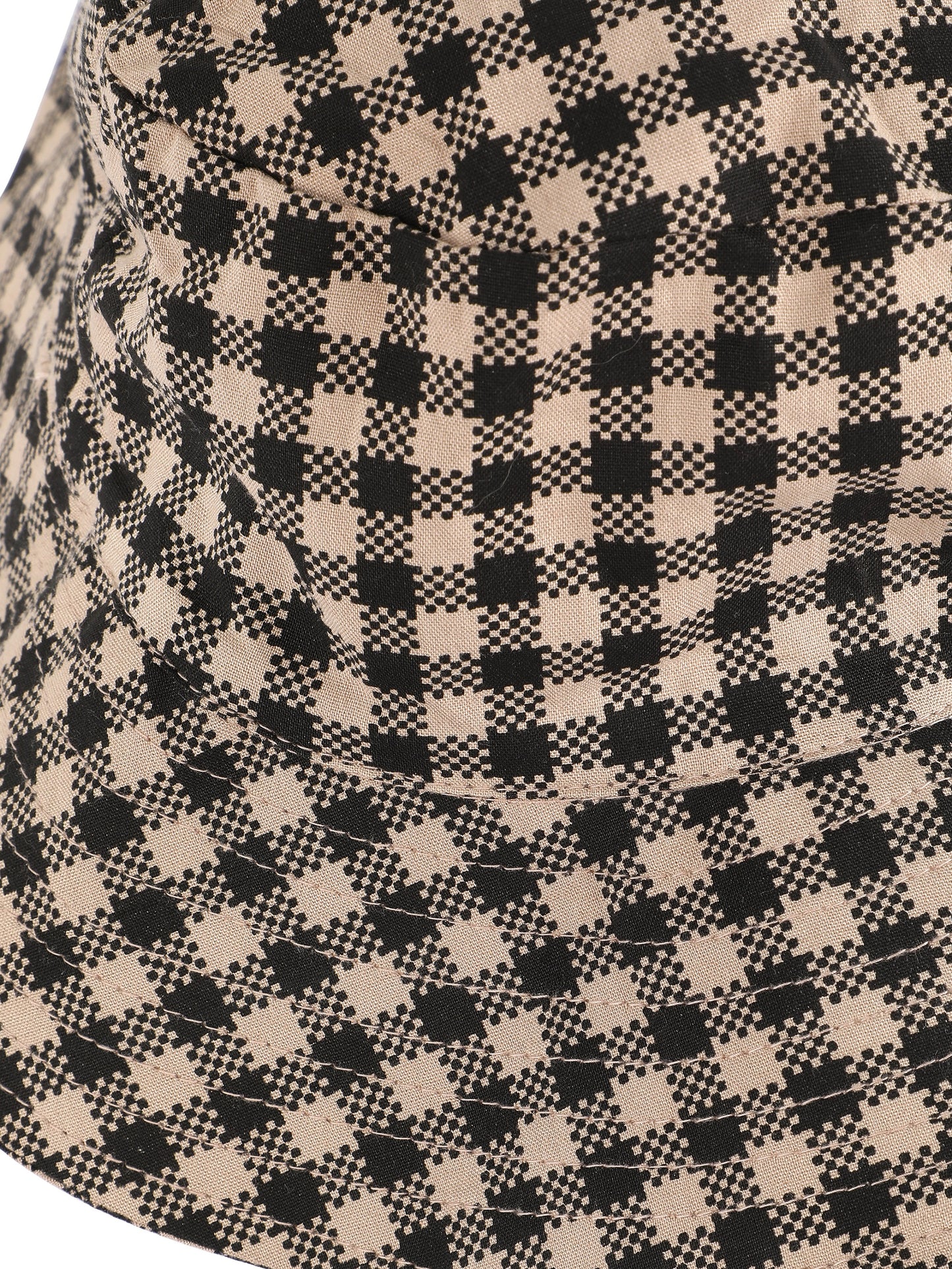 NUEVOSDAMAS Women Cotton Yarn Dyed Check Sun Hat