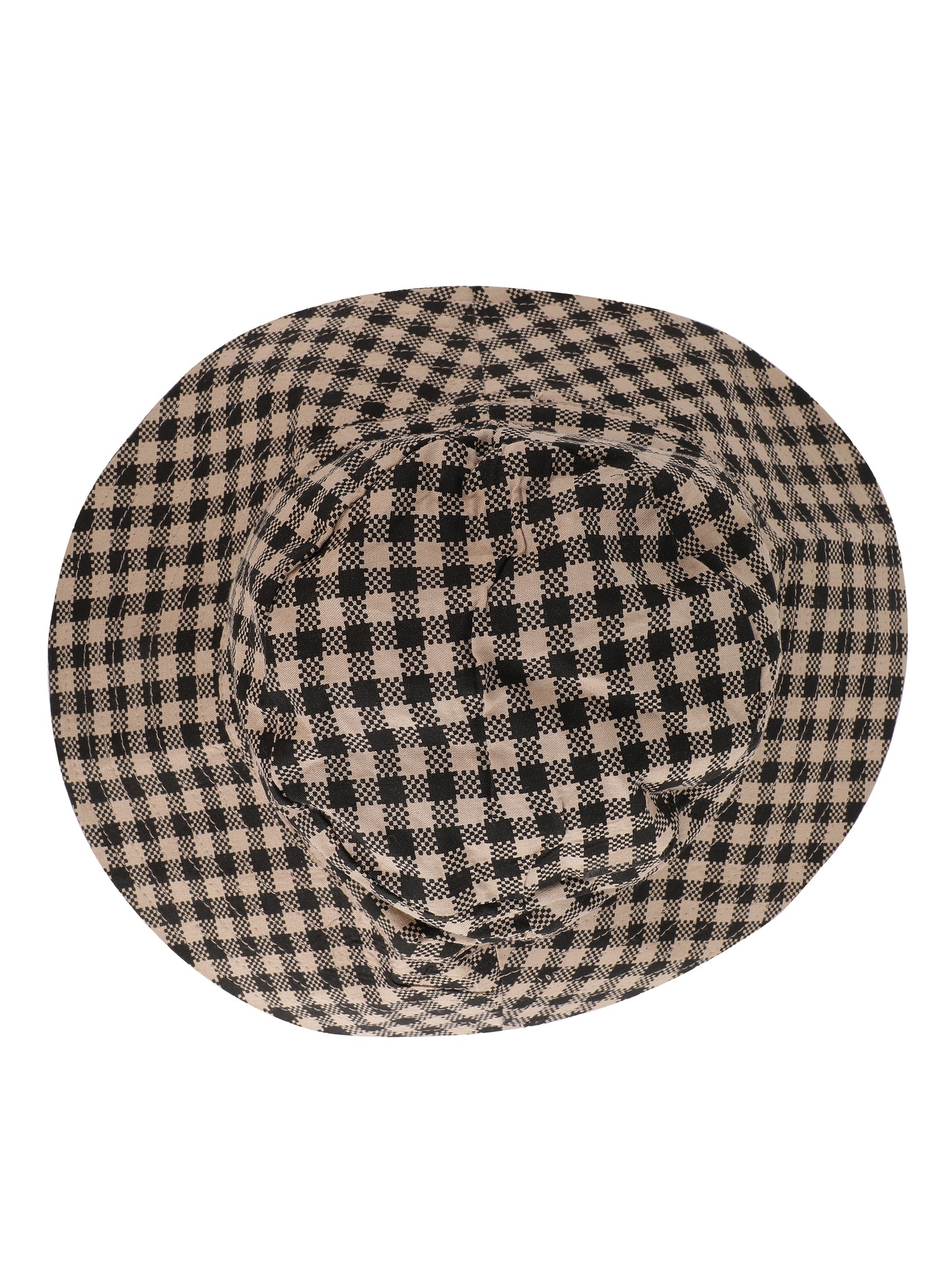 NUEVOSDAMAS Women Cotton Yarn Dyed Check Sun Hat