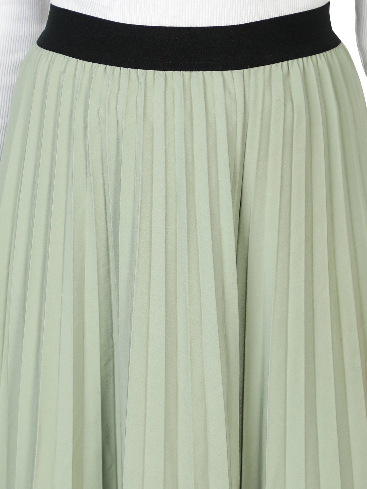 NUEVOSDAMAS Women Western Poly Lycra Solid Skirt | Latest Stylish A- Line Skirt for Summer | Party Casual Knee Length Skirt_ Green