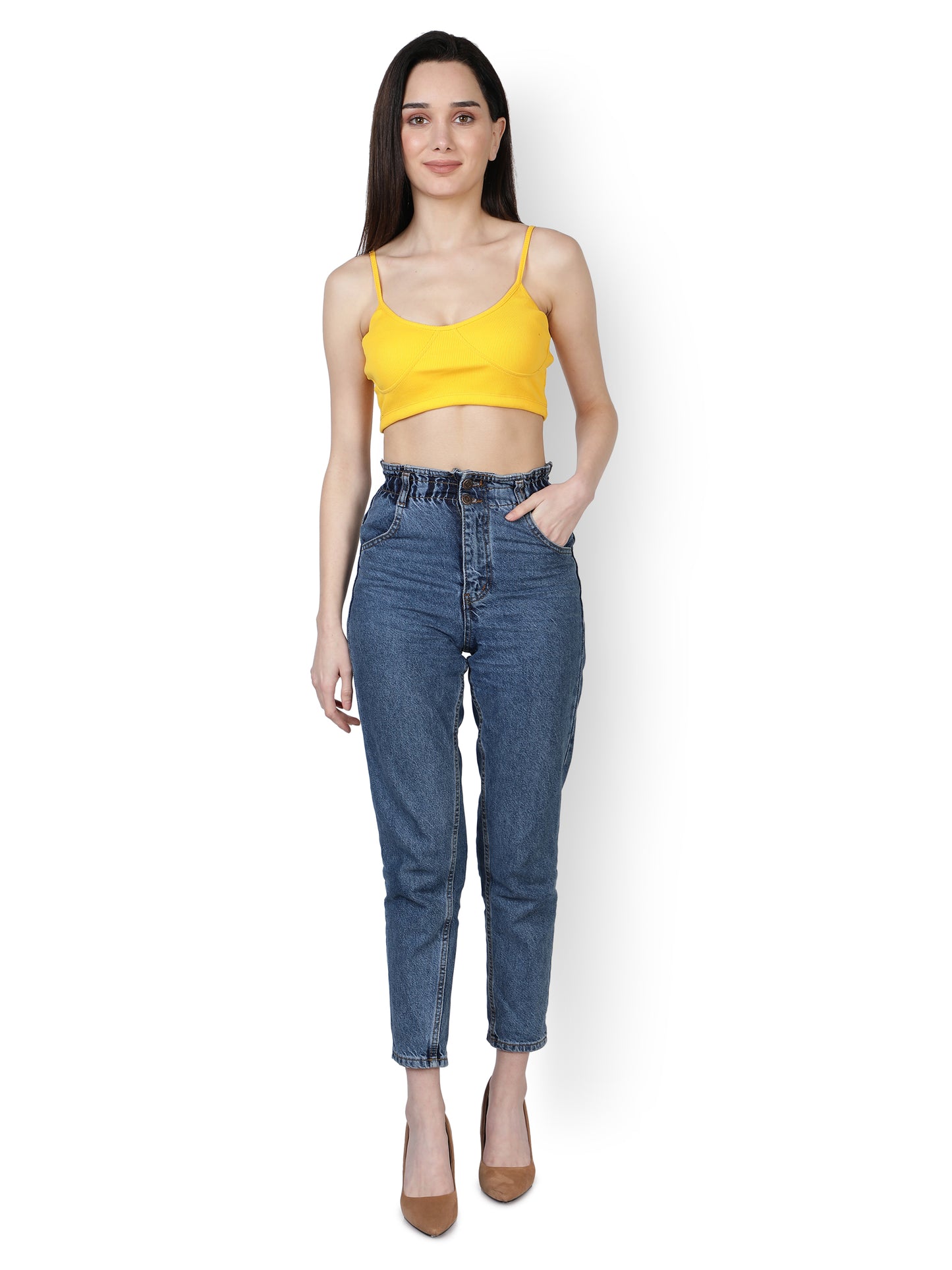 NUEVOSDAMAS Women Western Cotton Lycra Rib Solid Bralette Bra