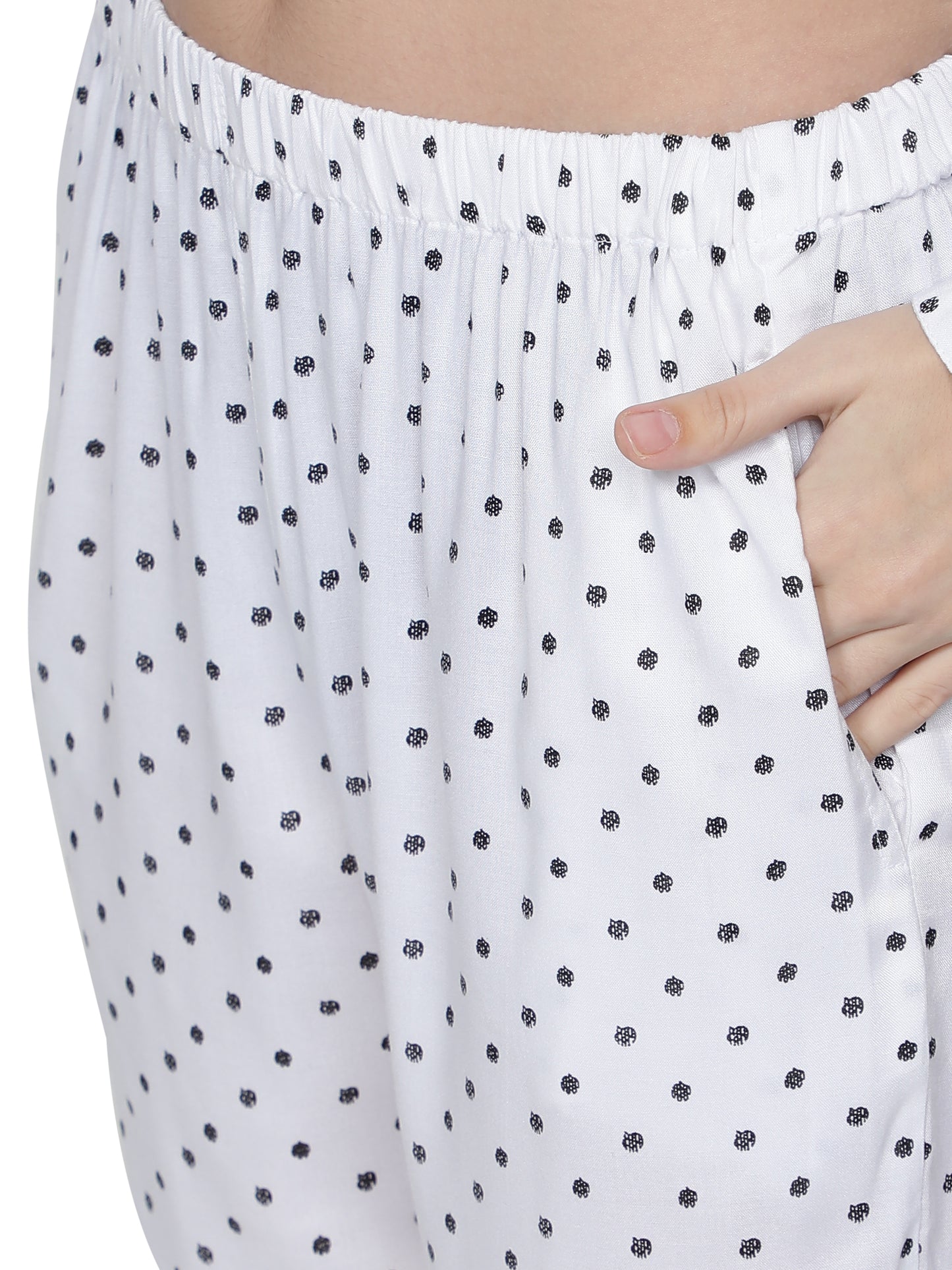 Women Polka Print Blue Night Suit Set freeshipping - NUEVOSDAMAS