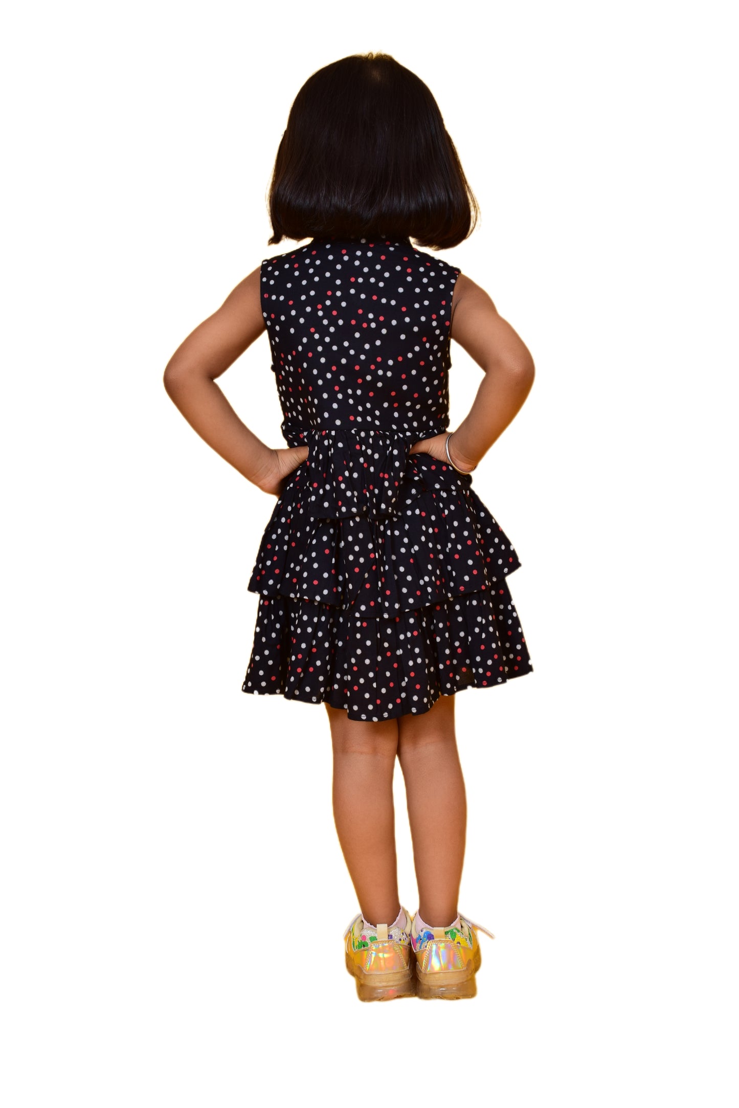 Girls Above Knee Casual Dress (Black, Sleeveless) freeshipping - NUEVOSDAMAS