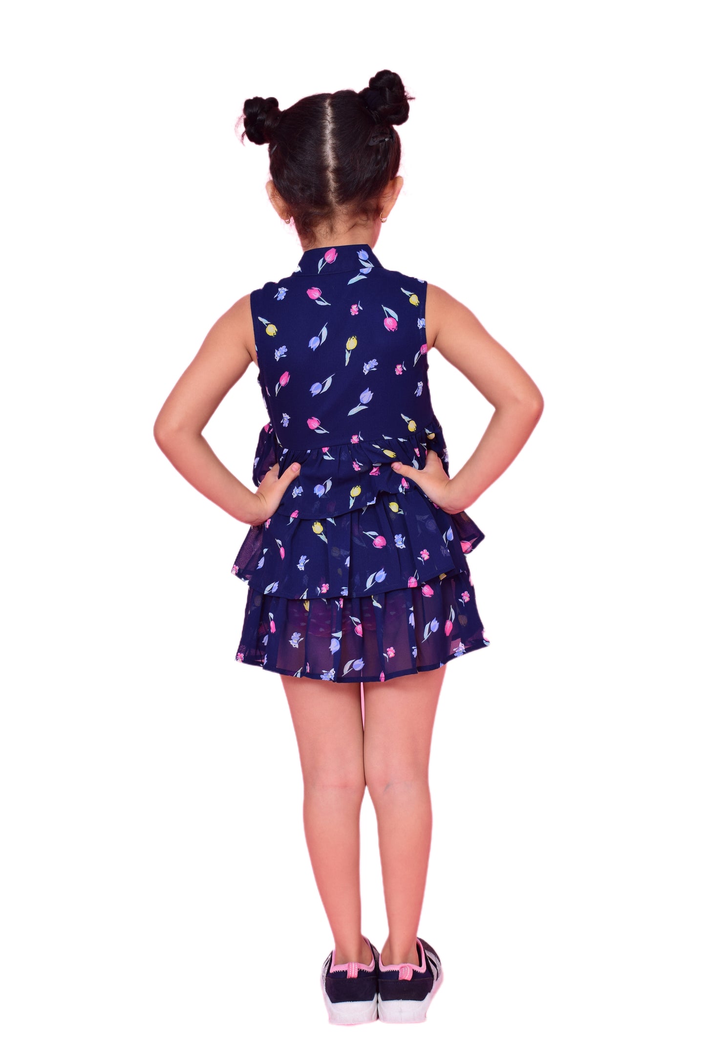 Girls Above Knee Casual Dress (Blue, Sleeveless) freeshipping - NUEVOSDAMAS