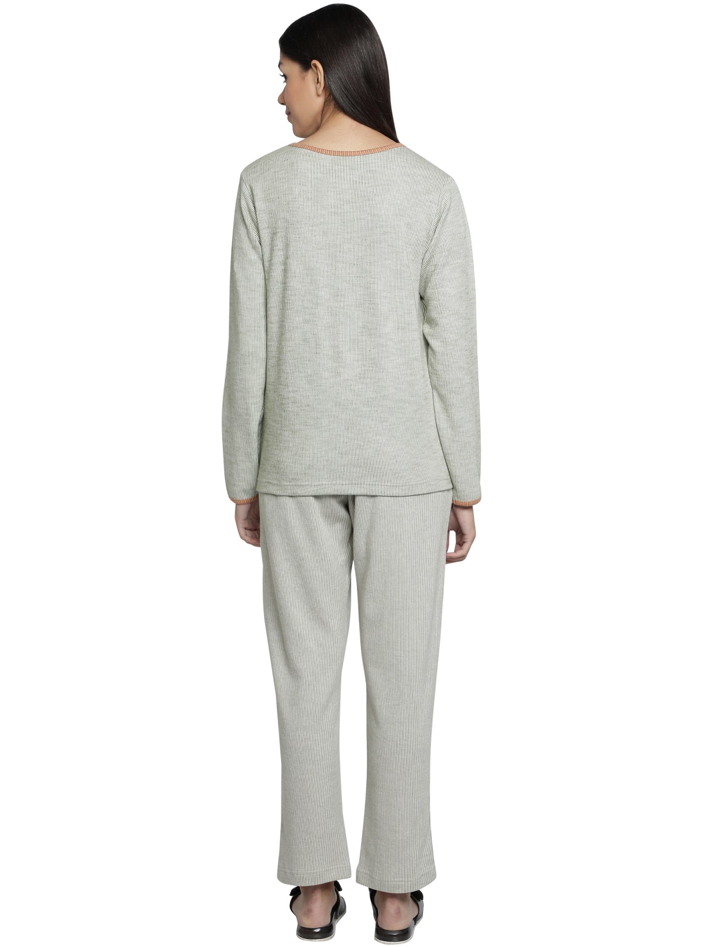 NUEVOSDAMAS Cotton Jersey Sleep Wear Set Pyjama & Full Sleeve Tshirt For Women Girls