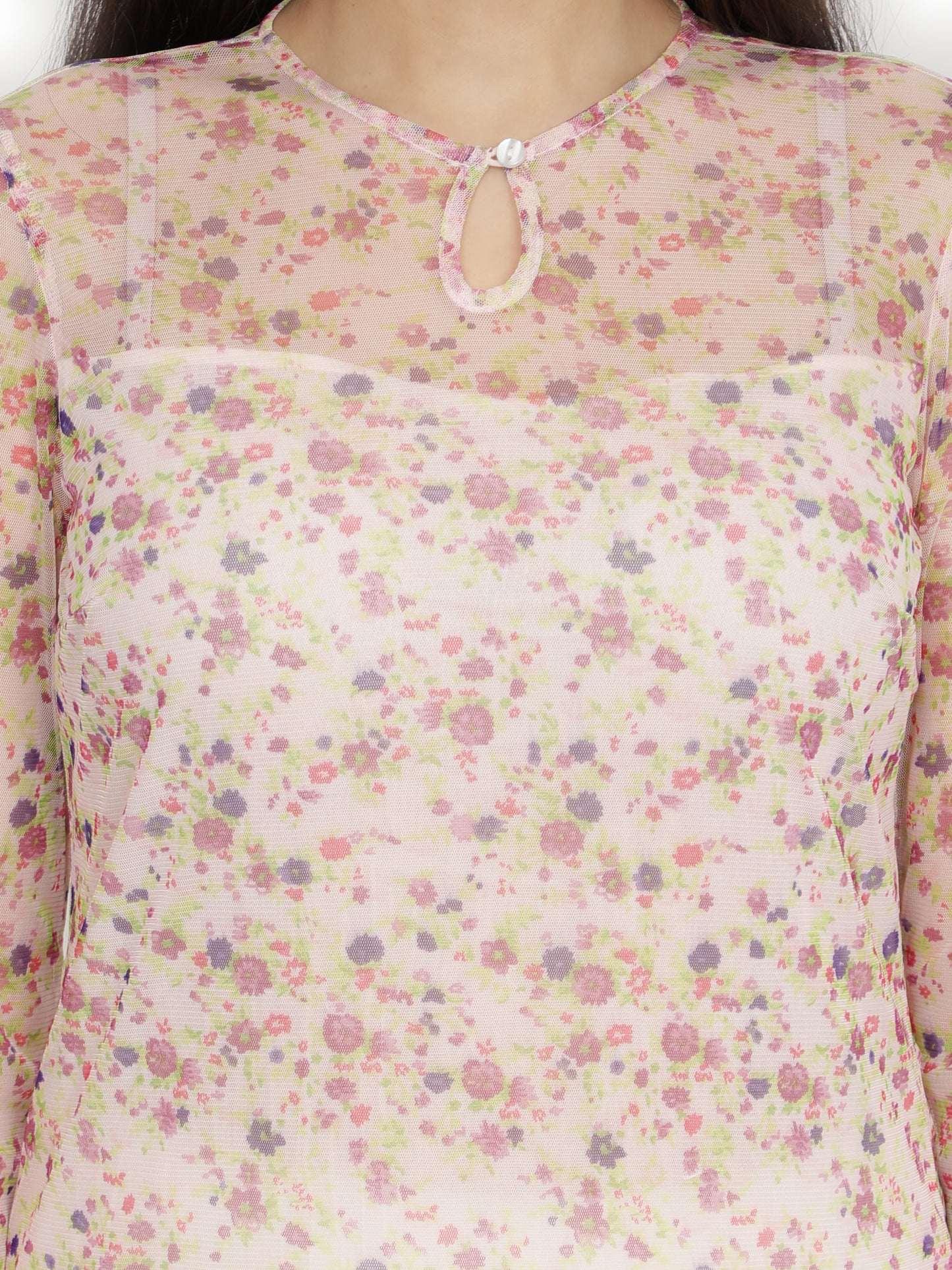 Women Printed Polycotton Straight Kurta (Pink) freeshipping - NUEVOSDAMAS