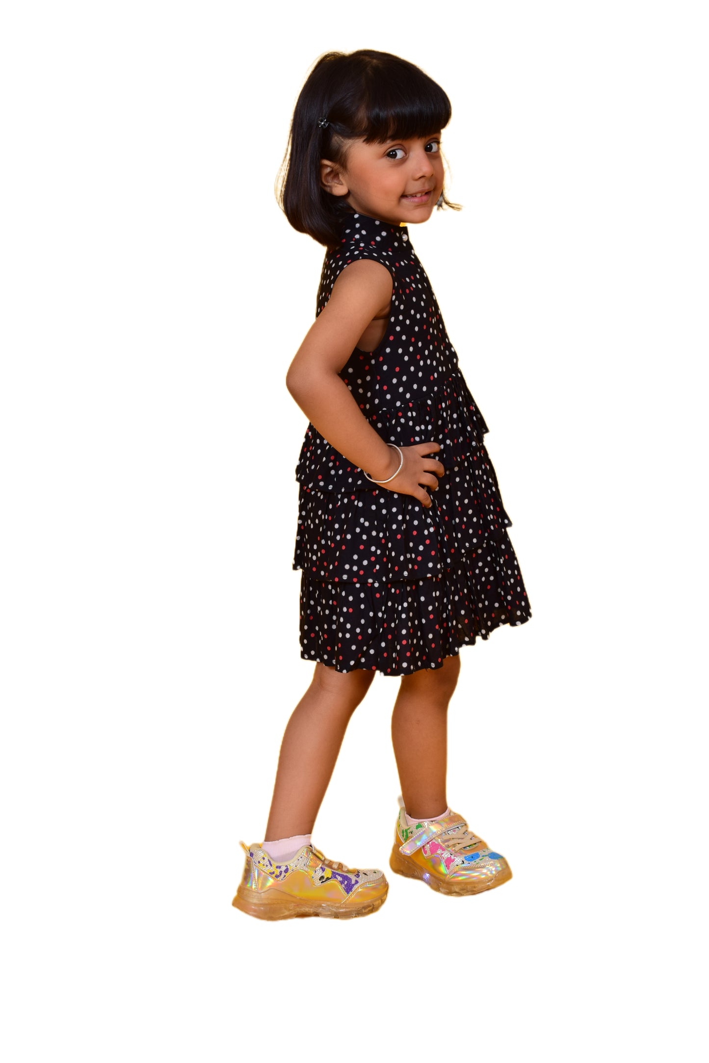 Girls Above Knee Casual Dress (Black, Sleeveless) freeshipping - NUEVOSDAMAS