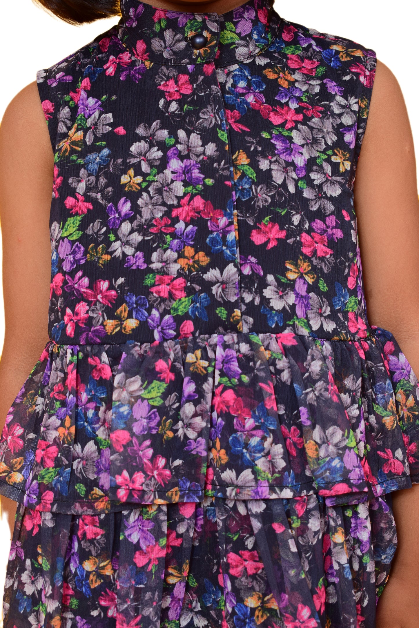 Girls Above Knee Casual Dress (Multicolor, Sleeveless) freeshipping - NUEVOSDAMAS