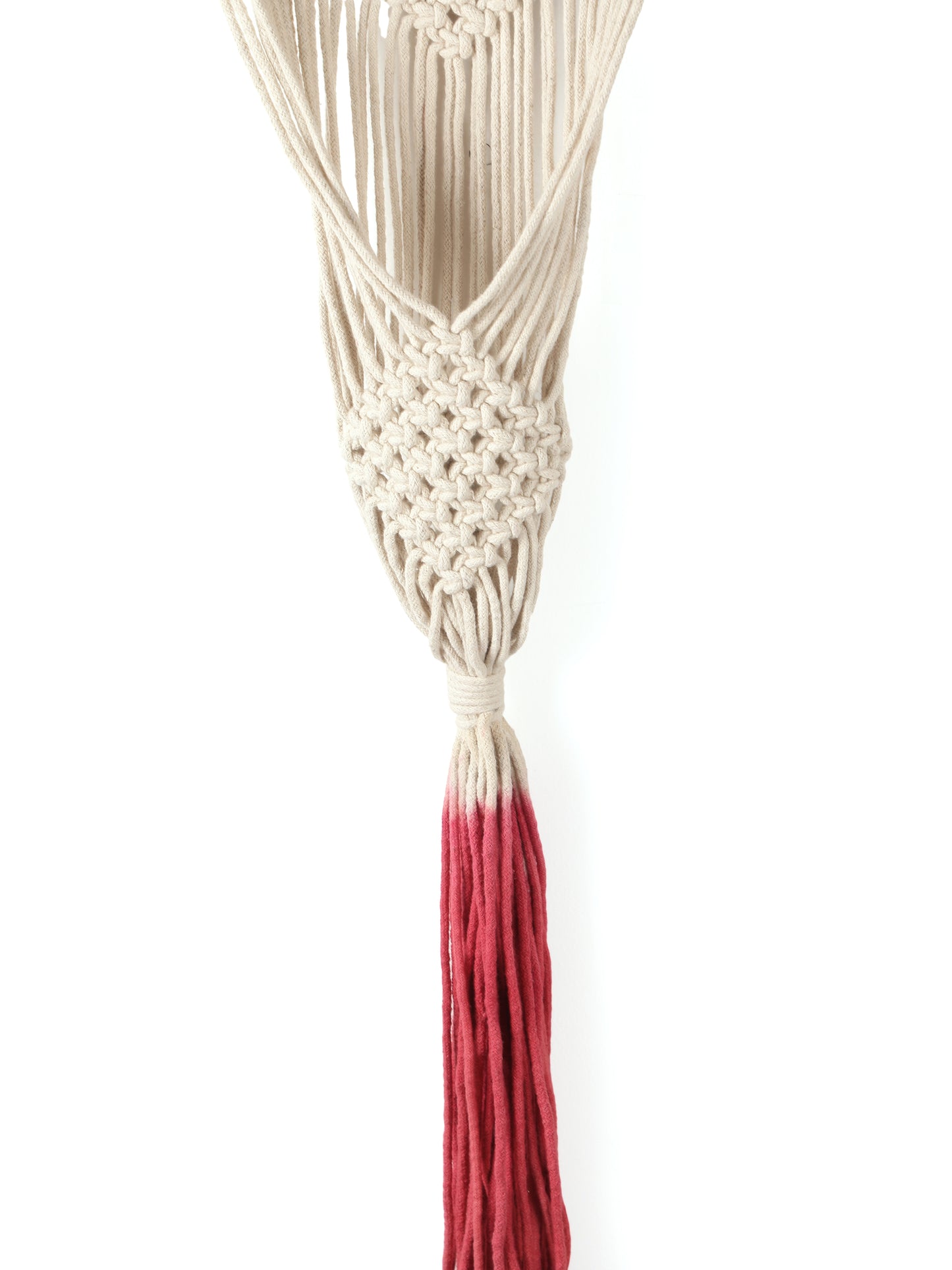 NUEVOSGHAR Macrame Plant Hanger | Boho Plant Holder | Hand Made Crochet Plant Holder | Indoor-Outdoor Wall Hanging Plant Holder | Beige-Pink
