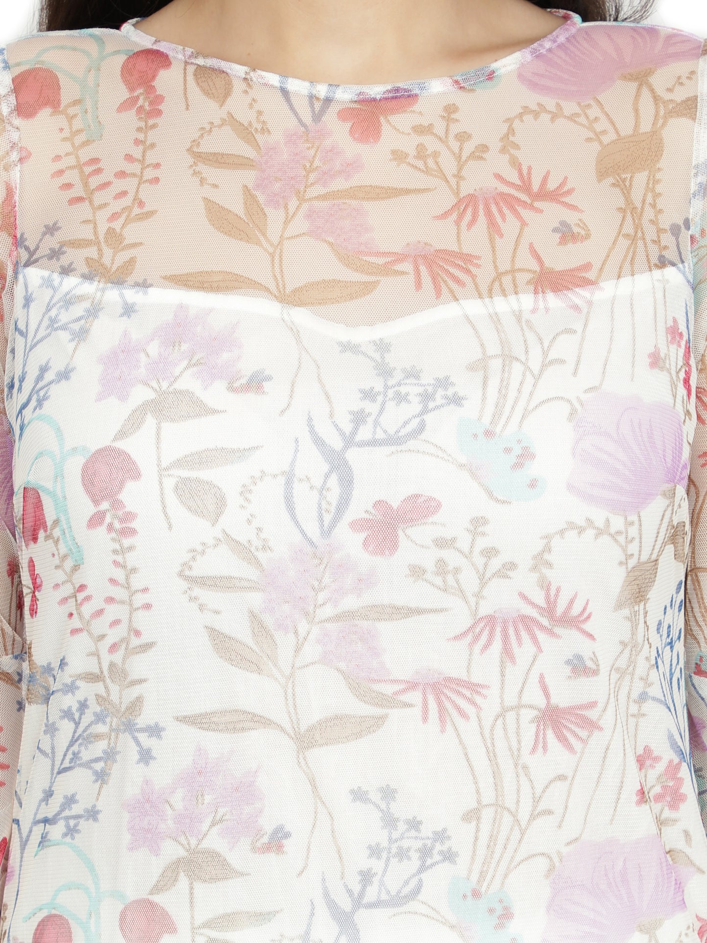 Women Printed Polycotton Straight Kurta (Pink) freeshipping - NUEVOSDAMAS