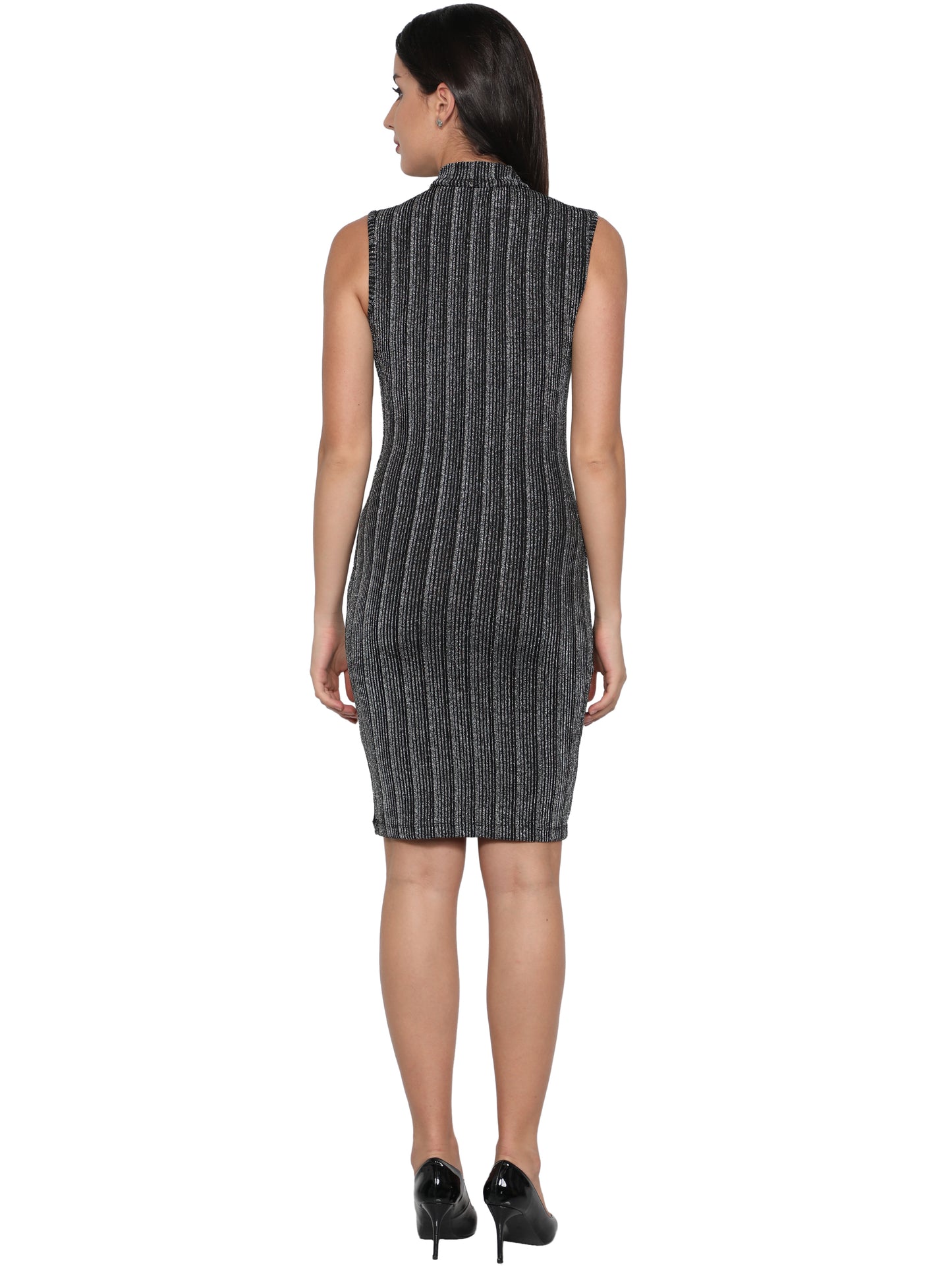 NUEVOSDAMAS Women Western Lurex Lycra Midi Dress