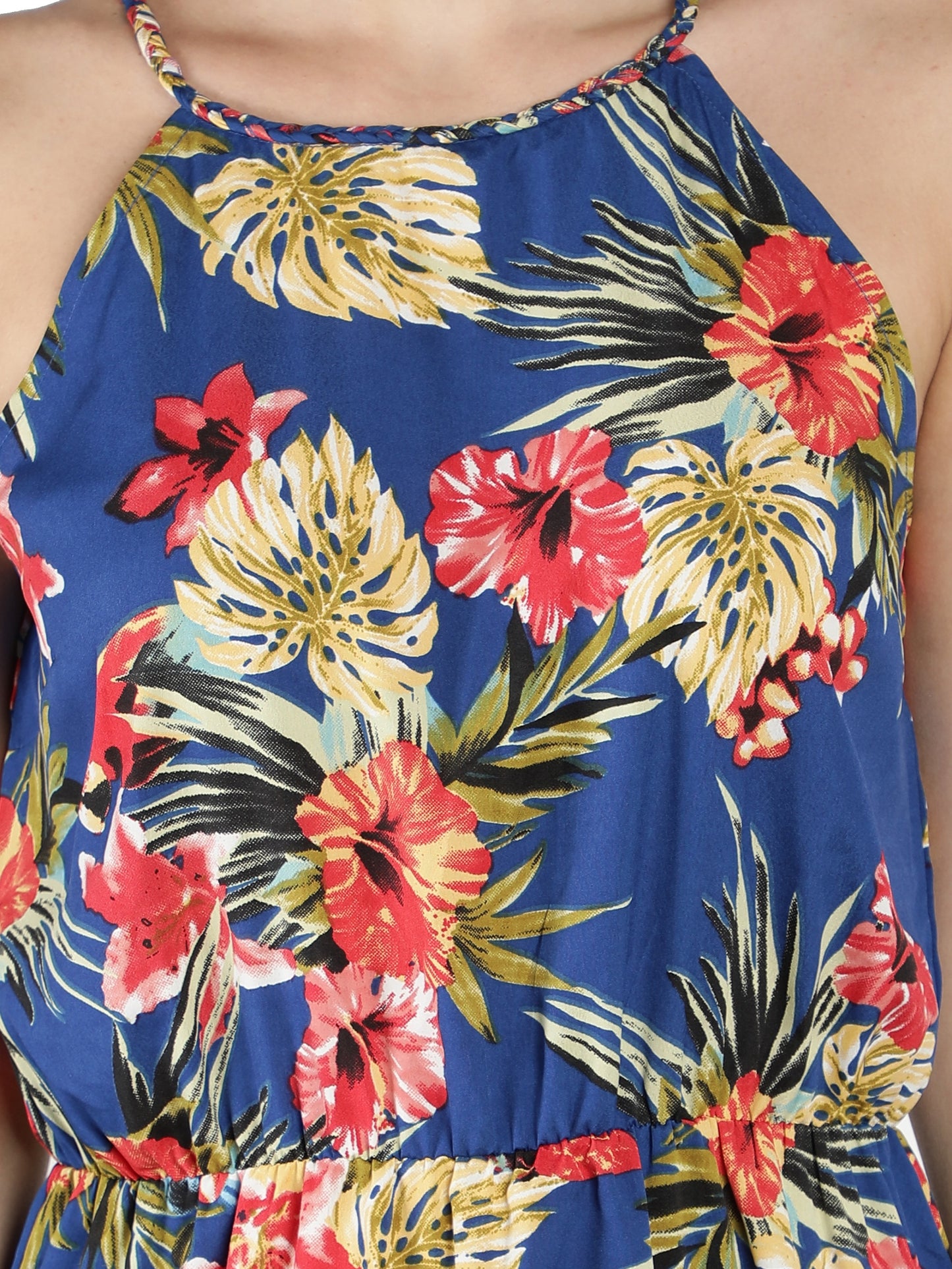 NUEVOSDAMAS Women Poly Crepe Floral Print Designer Dress | Latest Western Maxi Dress For Women