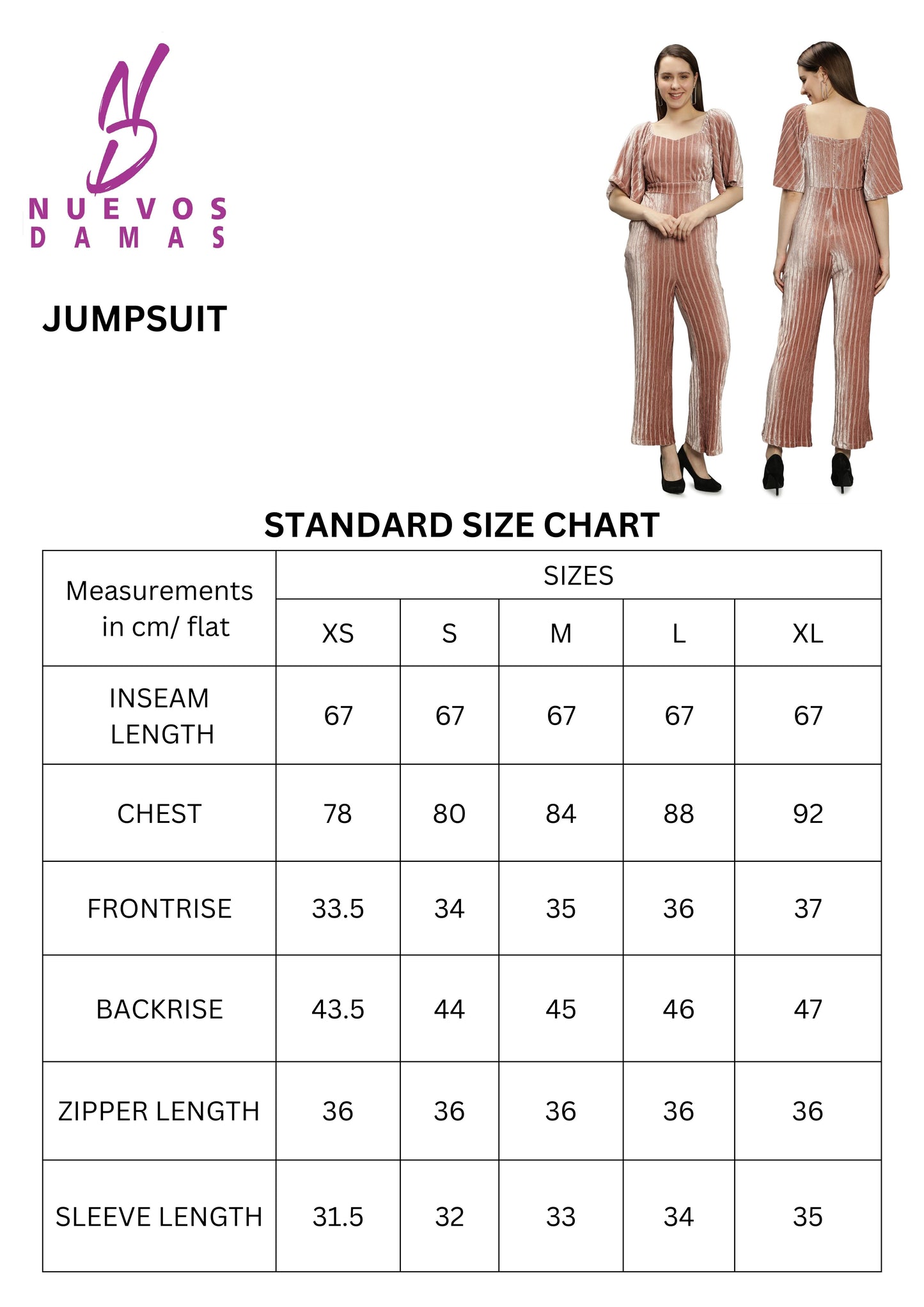 NUEVOSDAMAS Smoke Pink Bell Sleeves Velvet Jumpsuit