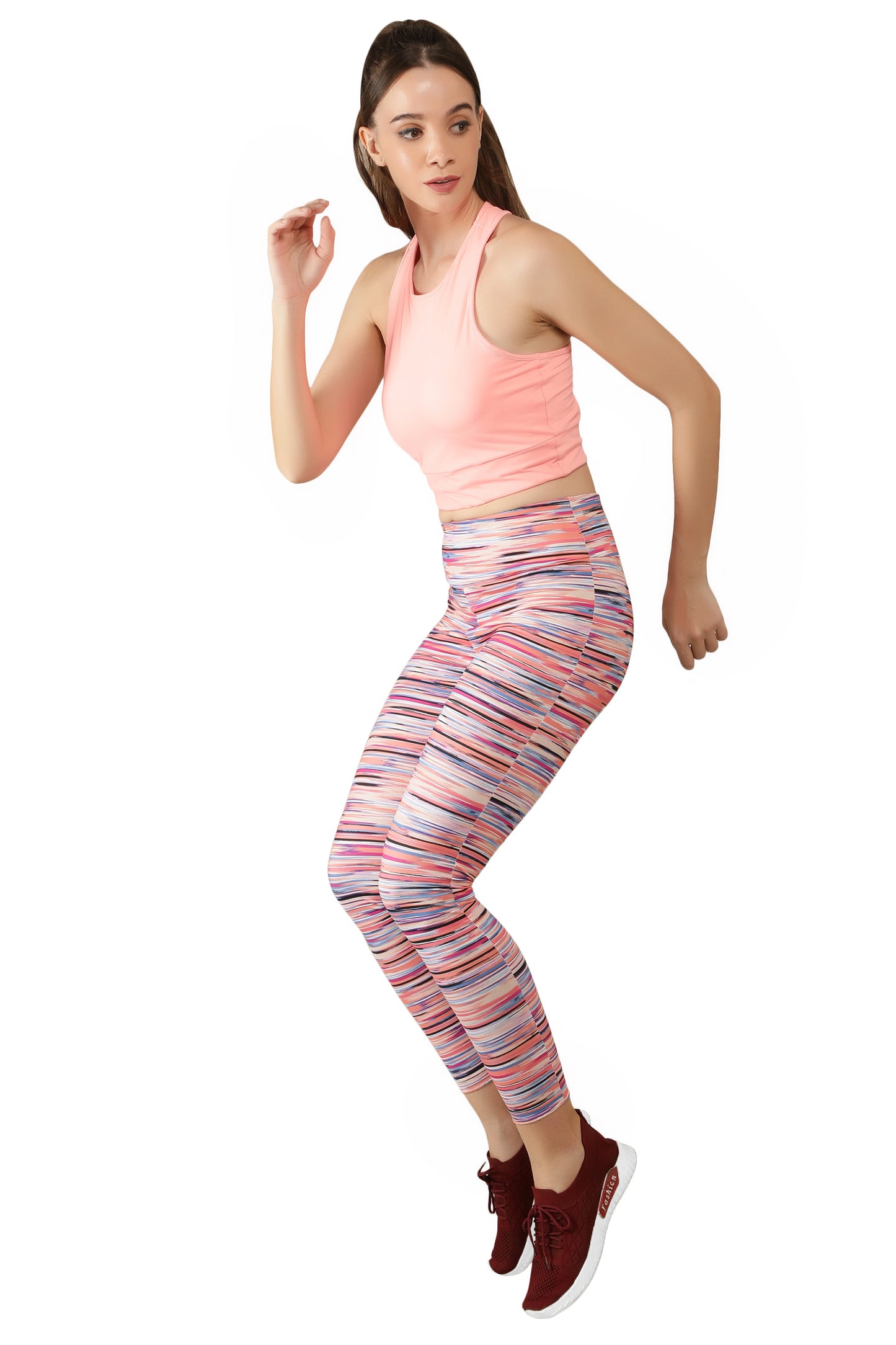 NUEVOSDAMAS Printed Women Active WearTracksuit | Gym Wear Padded Top And Bottom Set | Dry Fit Women Active Wear Combo Set_corel