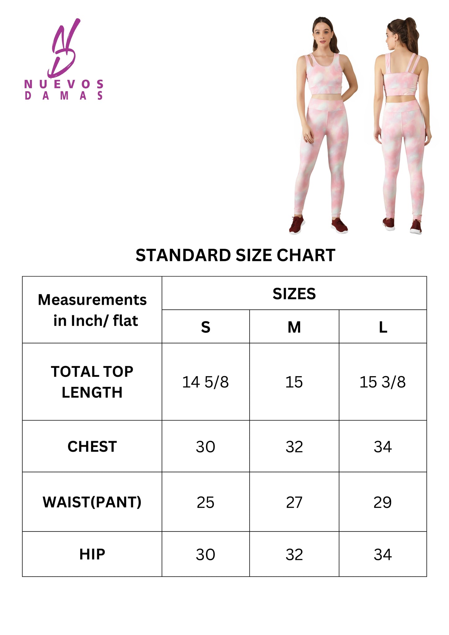 NUEVOSDAMAS Tie & Dye Women Active WearTracksuit | Gym Wear Padded Top And Bottom Set | Dry Fit Women Active Wear Combo Set_Pink