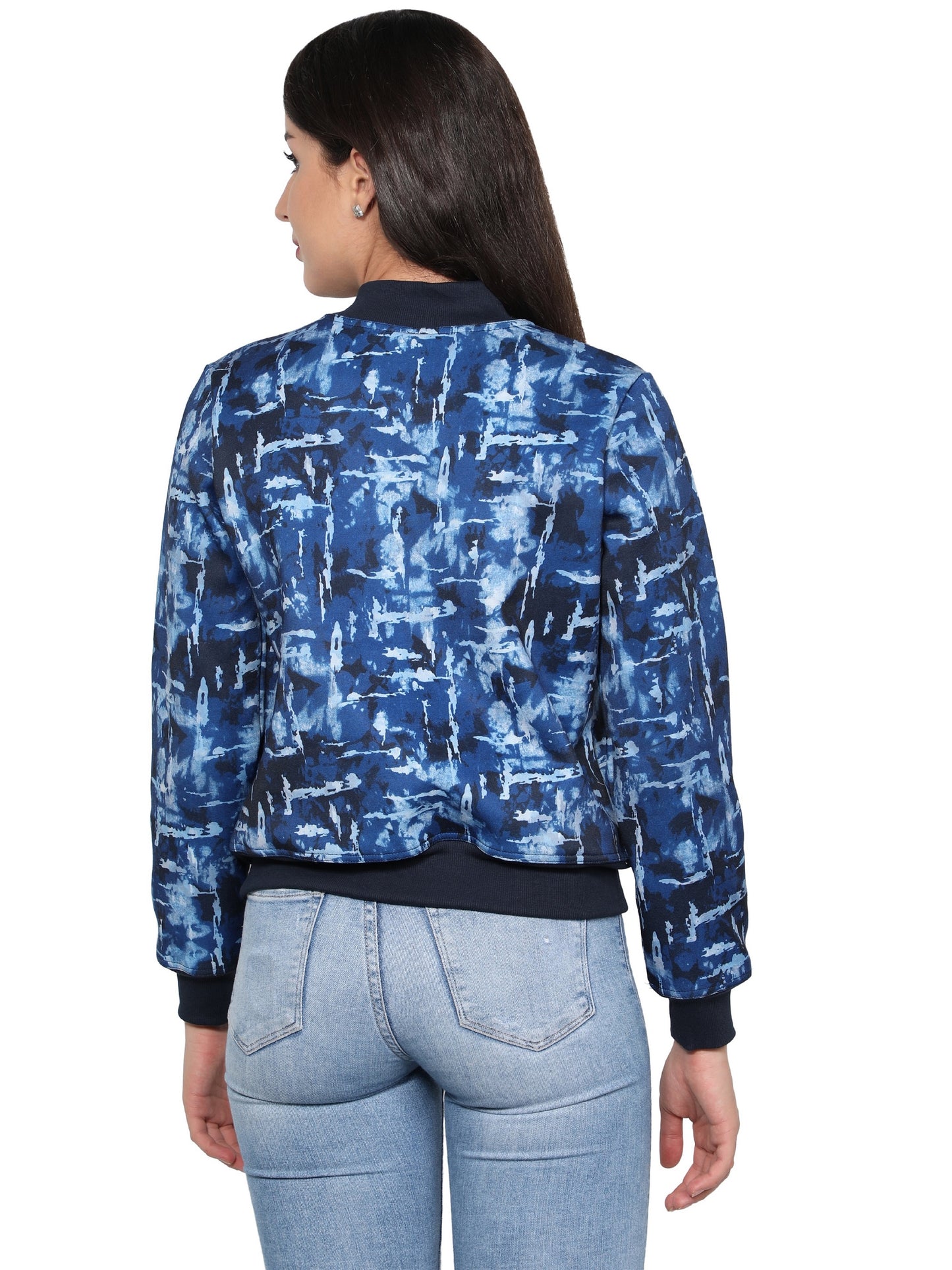 NUEVOSDAMAS woman's Bomber Jacket Bomber Jacket Blue Navy Blue