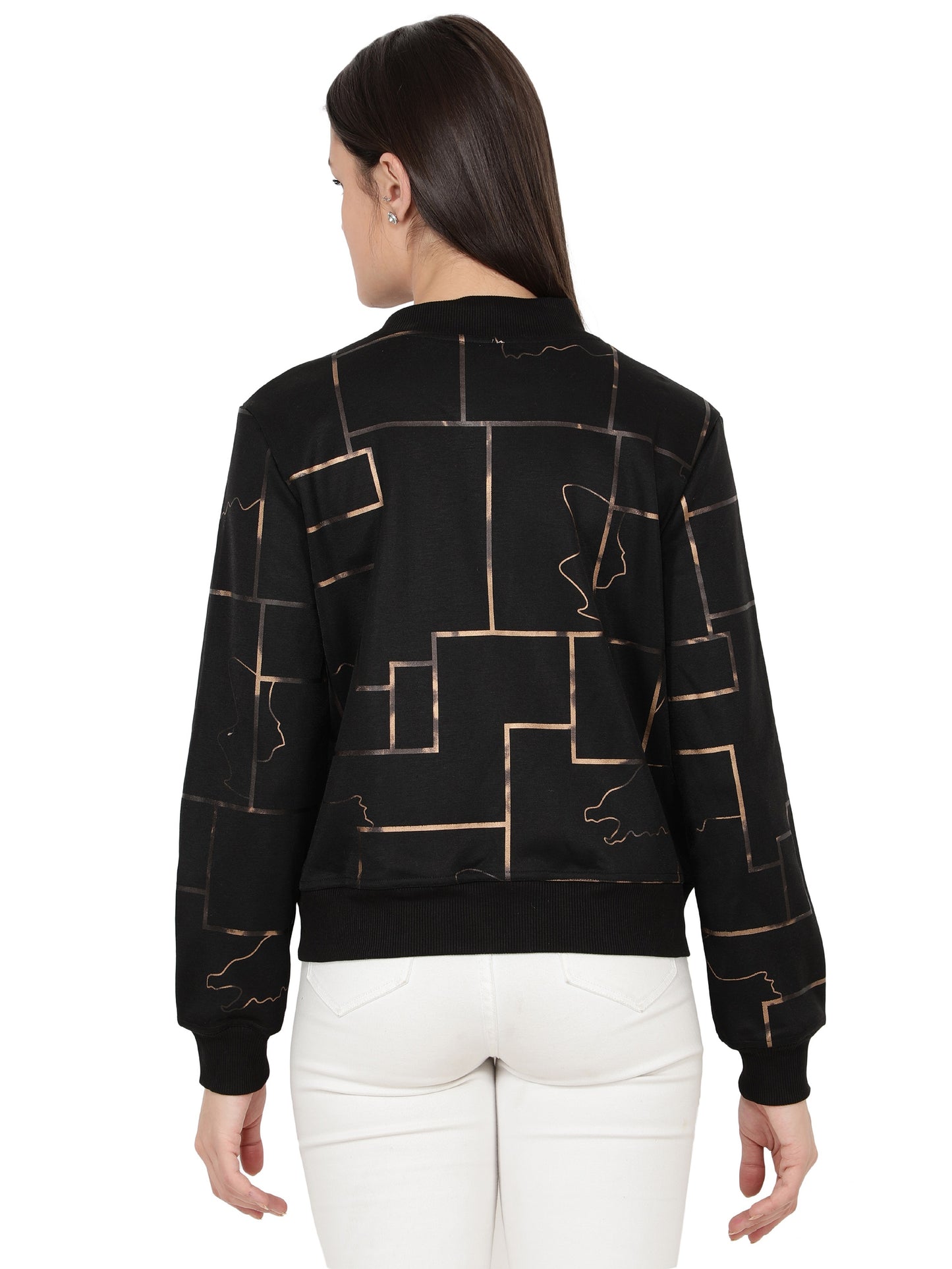 Nuevosdamas Woman's Bomber Jacket Black