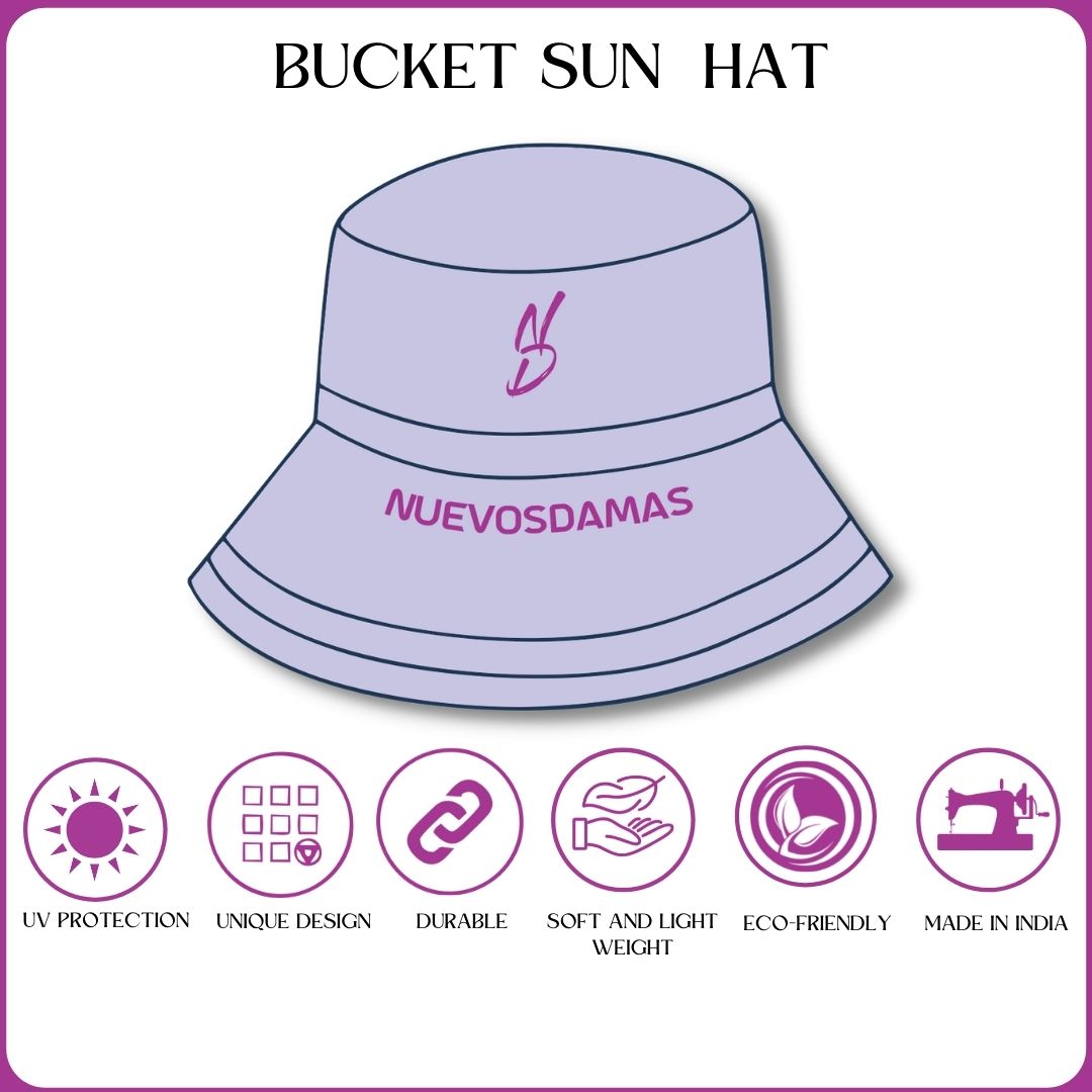 NUEVOSDAMAS Women Cotton Printed Hat Black/White