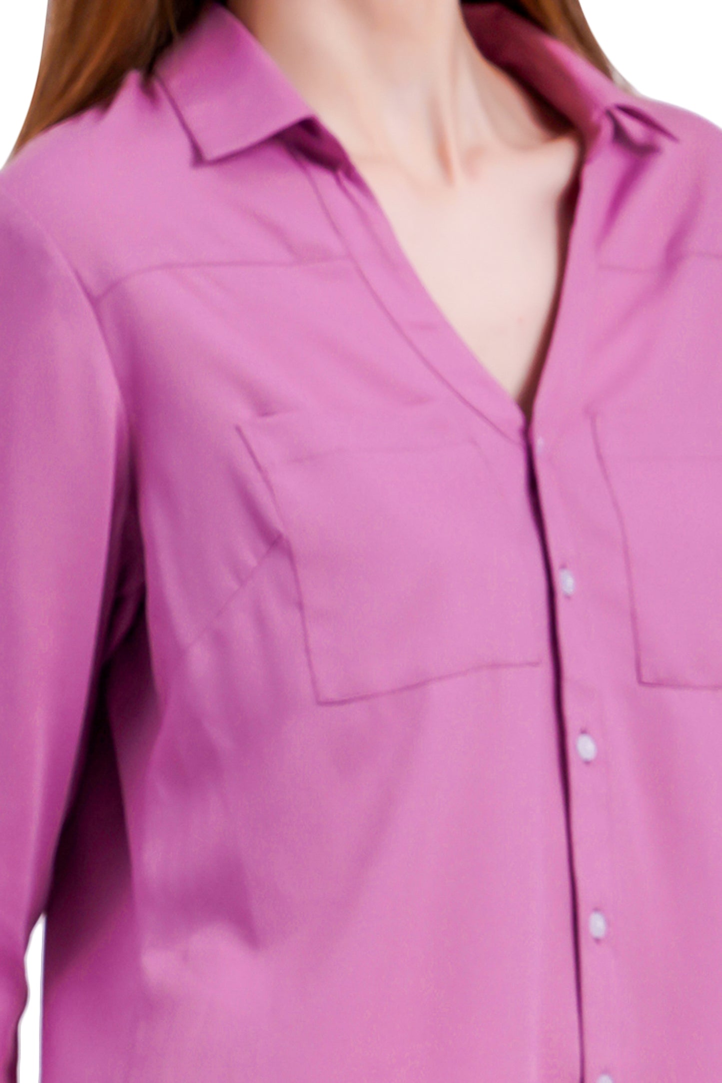 NUEVOSDAMAS Solid Mauve Casual/Formal Women Full Sleeve Shirt