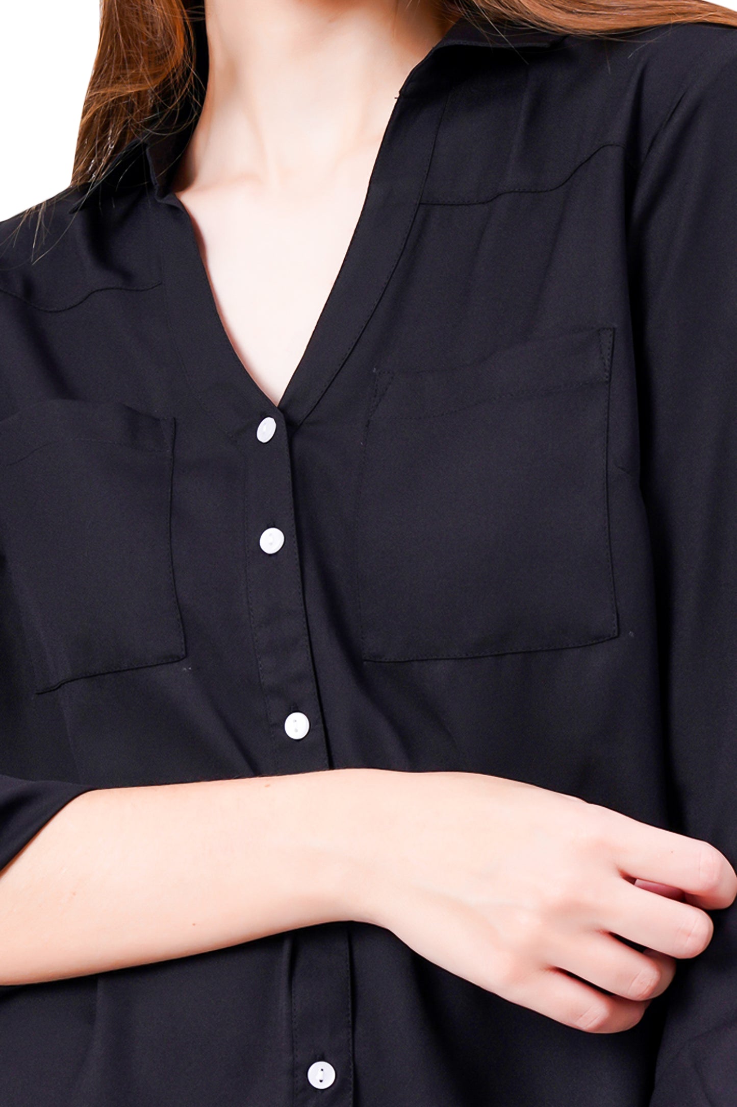 NUEVOSDAMAS Solid Charcoal Casual/Formal Women Full Sleeve Shirt